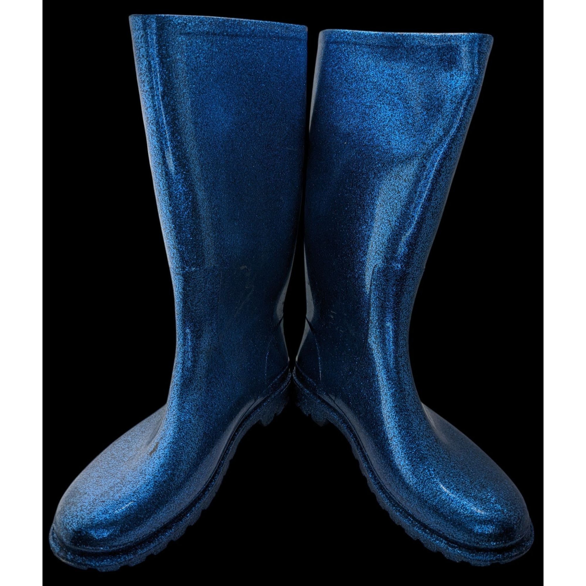 Chiara Ferragni Chiara Ferragni Glitter Blue Rain Boots With Iconic Eye Deta Size US 9 / IT 39 - 2 Thumbnail