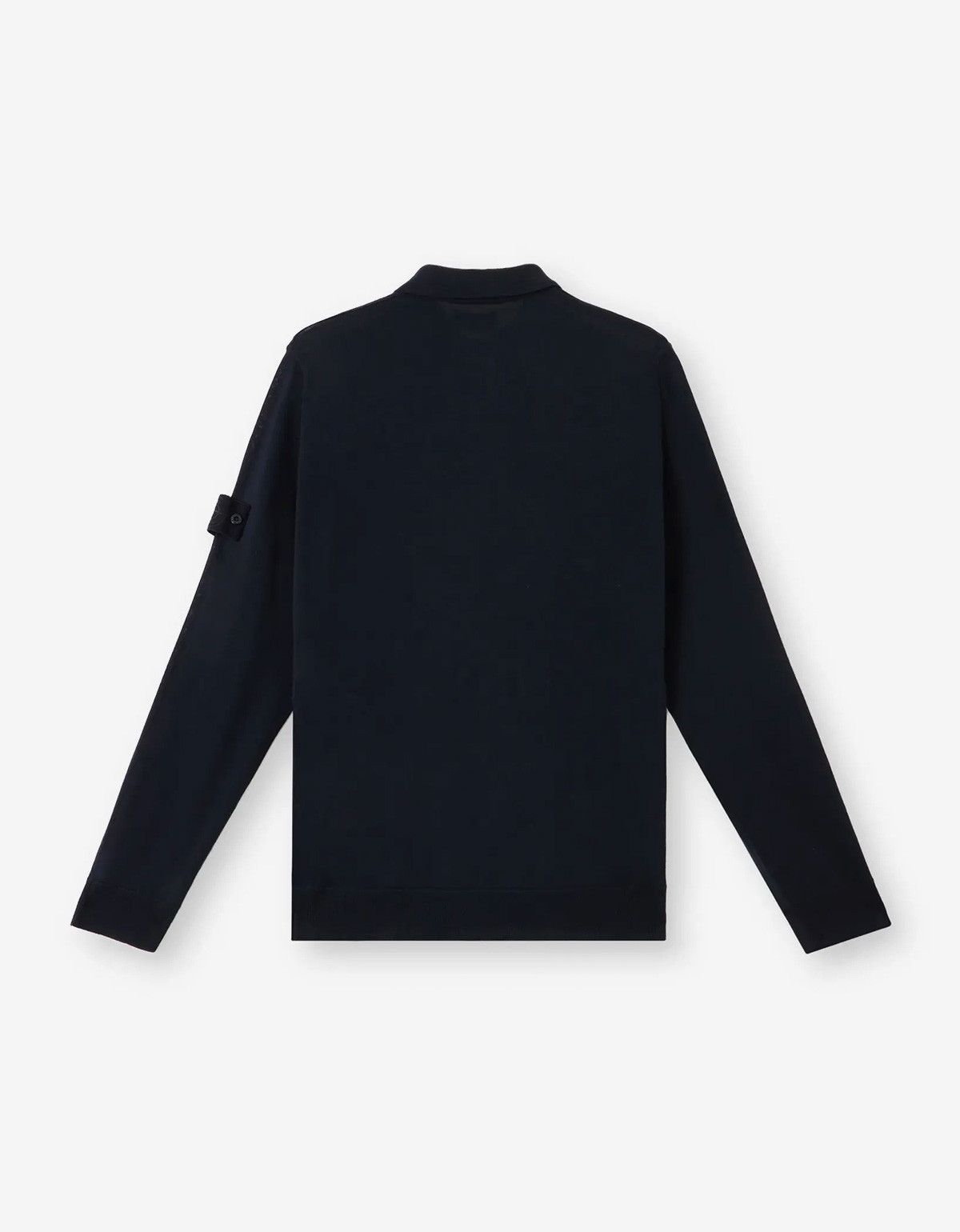 Stone Island Stone Island Ghost Blue Wool LS Polo Shirt Size US L / EU 52-54 / 3 - 3 Thumbnail