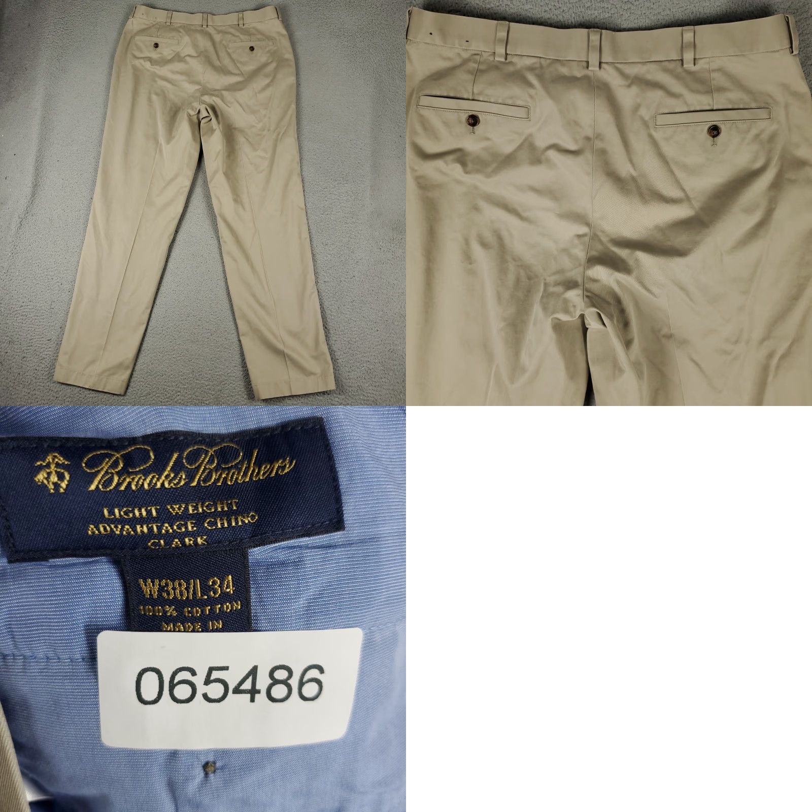 Brooks Brothers Brooks Brothers Pants Mens 38x34 Beige Clark Flat Front Chino Trousers Regular Size US 38 / EU 54 - 8 Thumbnail