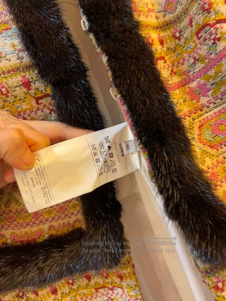 Valentino Valentino Mink fur fur patchwork wool coat Size M / US 6-8 / IT 42-44 - 7 Thumbnail