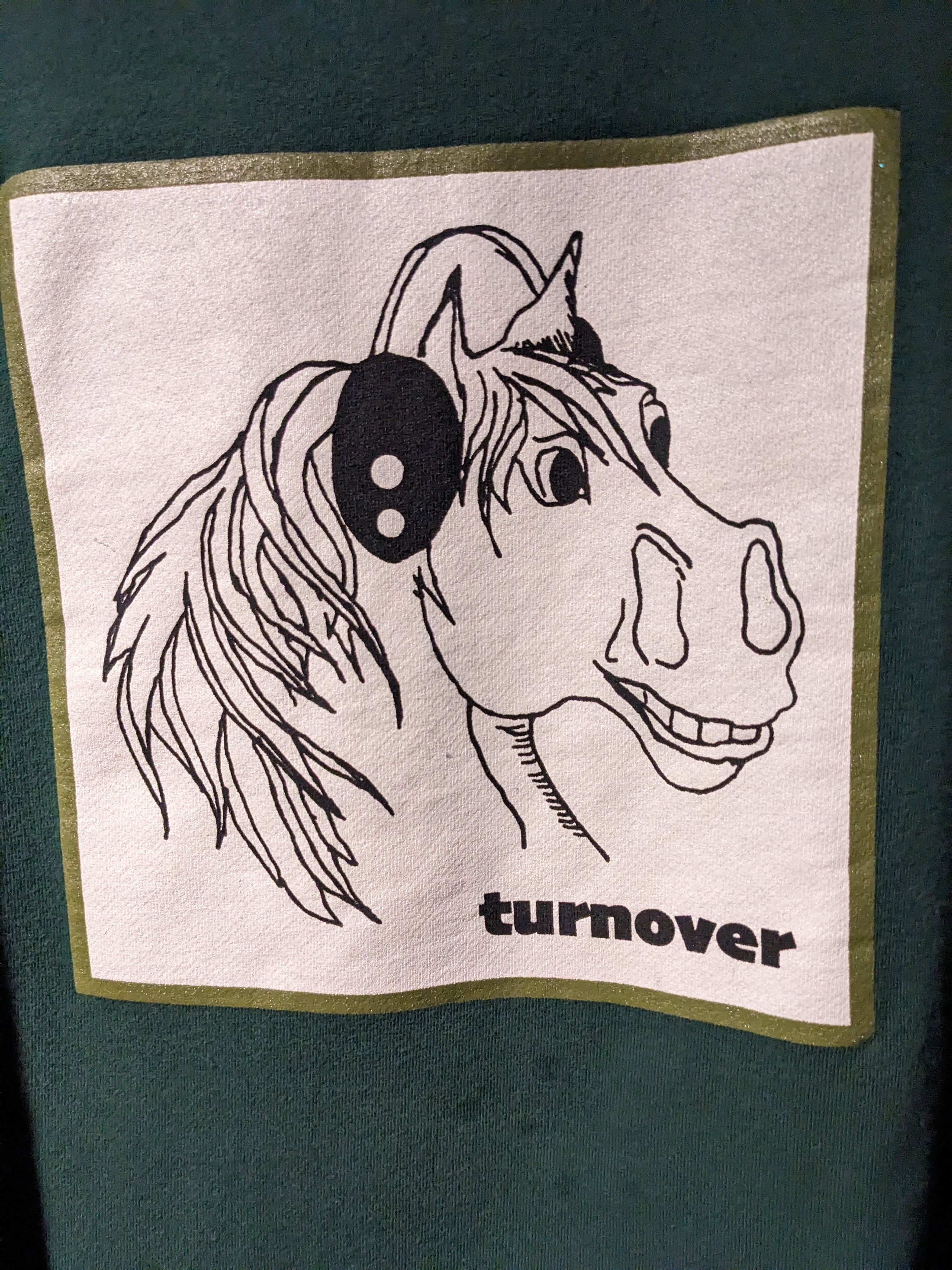 Band Tees × Gildan Turnover Horse Headphones Band Music Green 3X-Large Hoodie Size US XXL / EU 58 / 5 - 2 Thumbnail