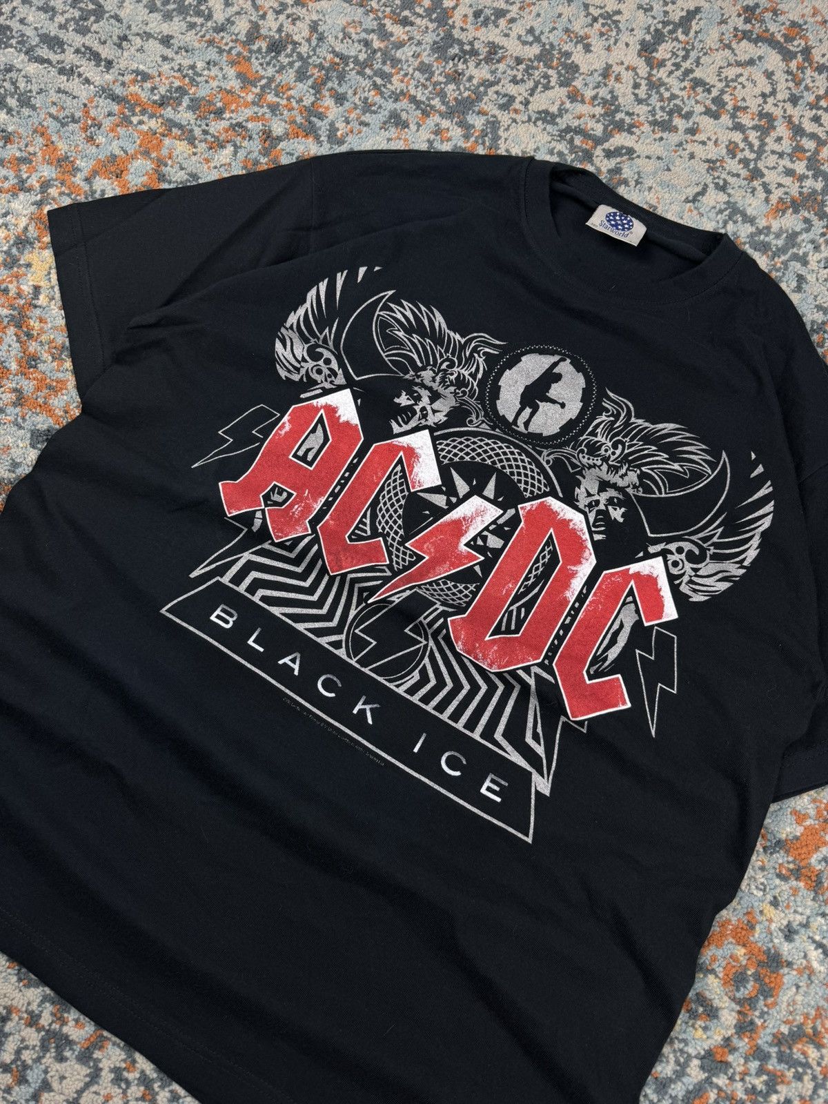 AC/DC Vintage 2008 AC/DC black ice graphic band tee 00s Y2K 2000s Size US L / EU 52-54 / 3 - 3 Thumbnail