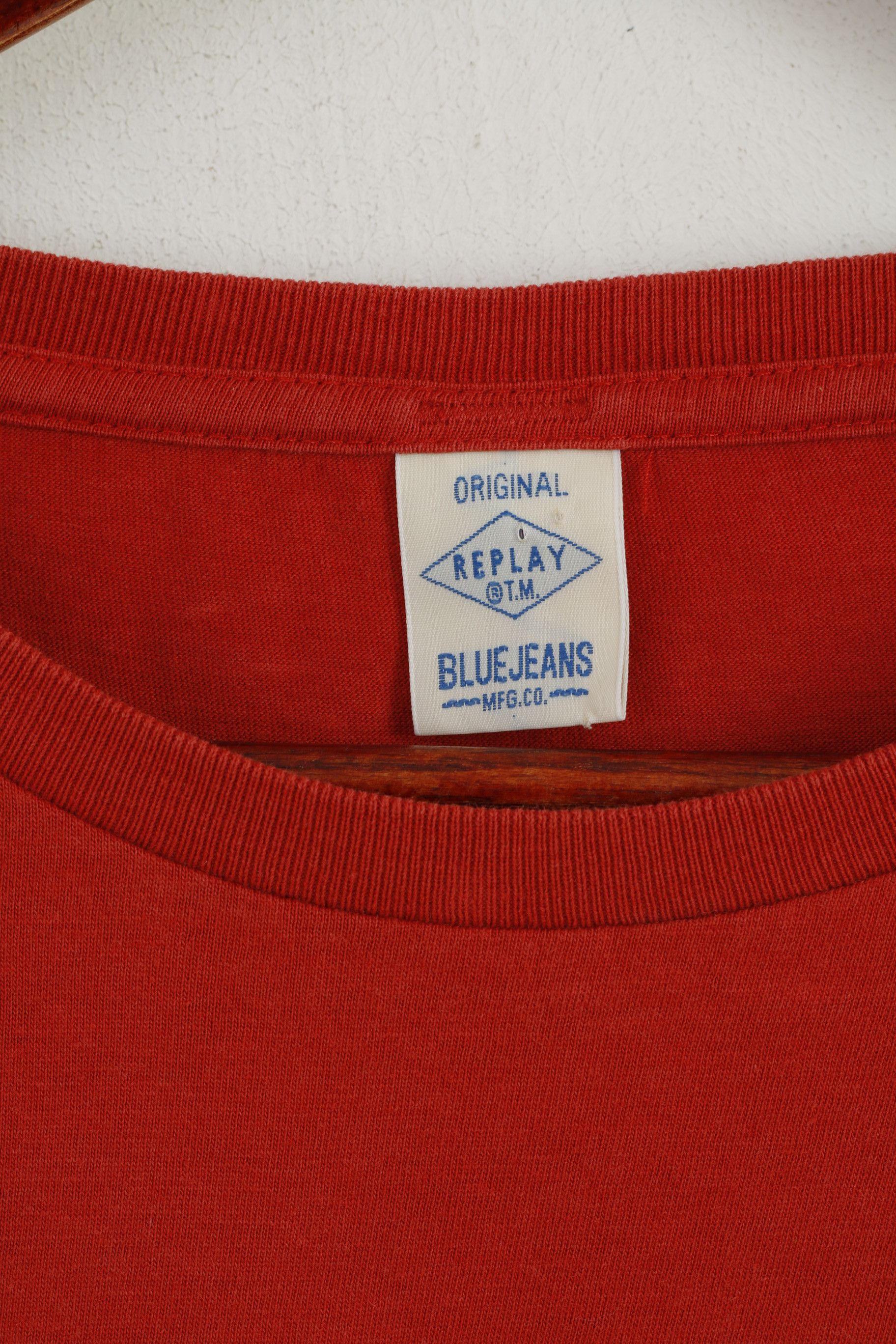 Replay Replay Men M Shirt Orange Graphic Cotton Crew Neck 6399 Size US M / EU 48-50 / 2 - 5 Thumbnail