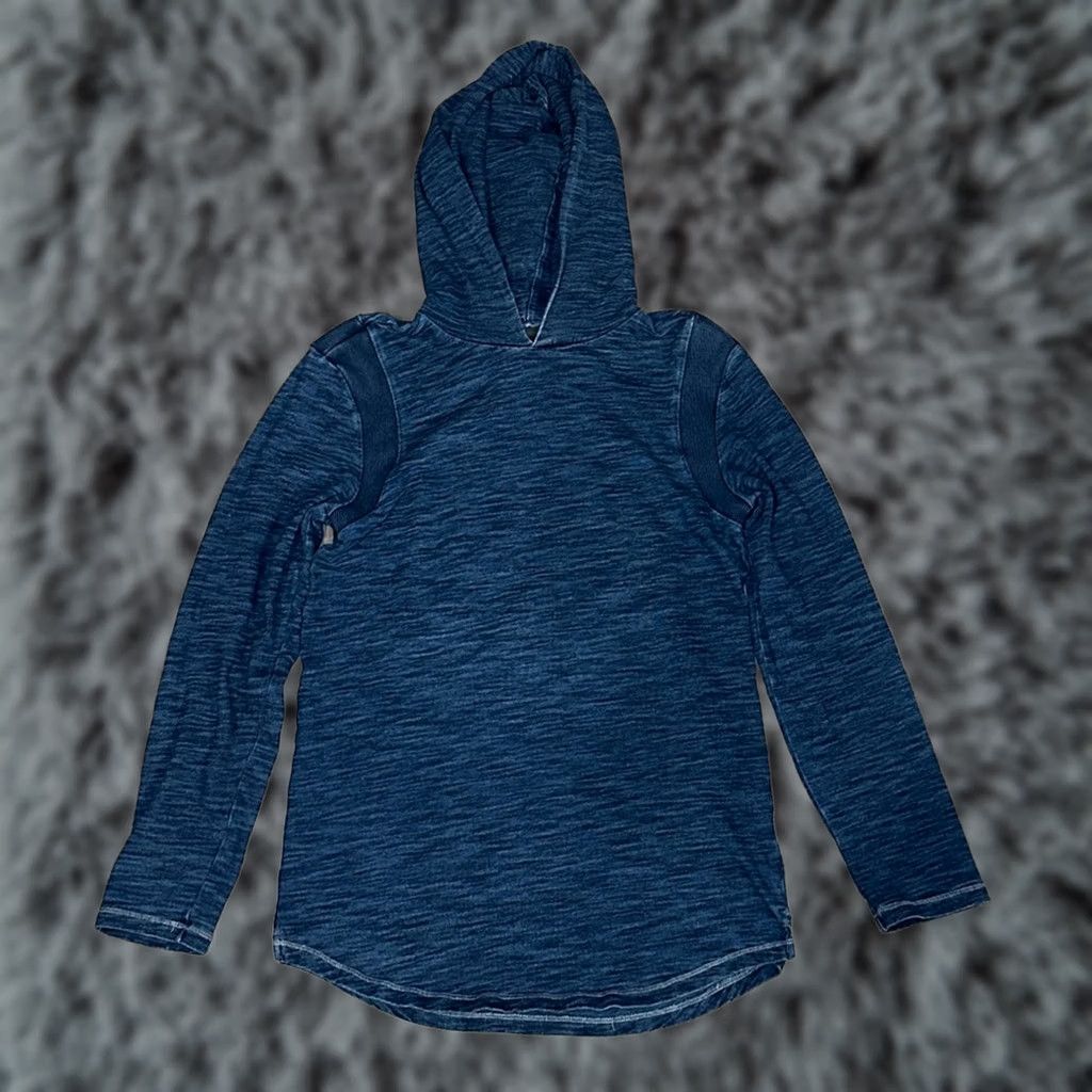 Vintage Ag Adriano Goldschmied Sloane Heather Navy Pullover Hoodie XL Mens Regular Cotton 100% Denim Blue/Navy Pullover Hoodie Men XL Size US XL / EU 56 / 4 - 1 Thumbnail
