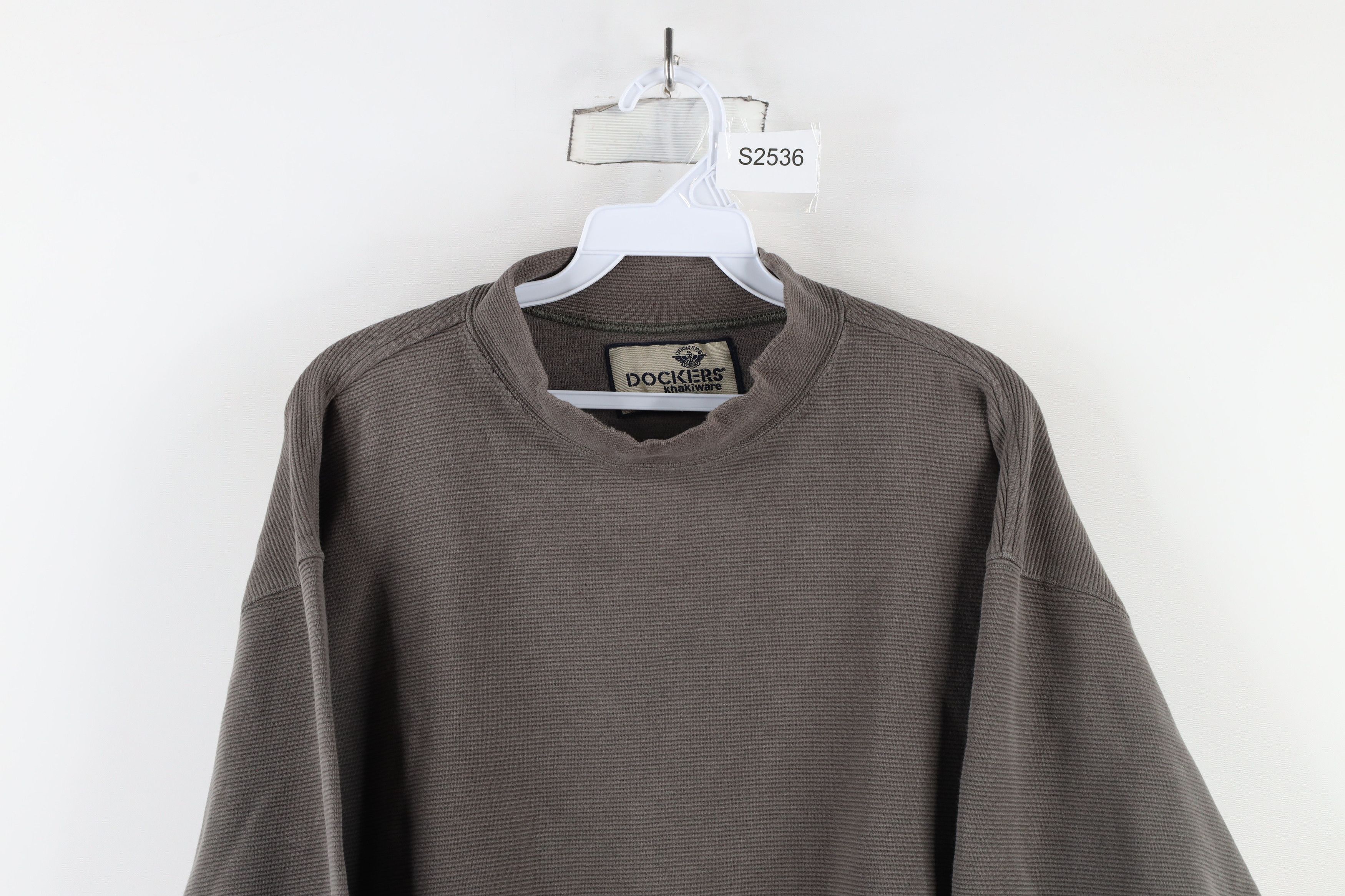 Vintage Vintage 90s Streetwear Heavyweight Ribbed Mock Neck T-Shirt Size US L / EU 52-54 / 3 - 2 Thumbnail