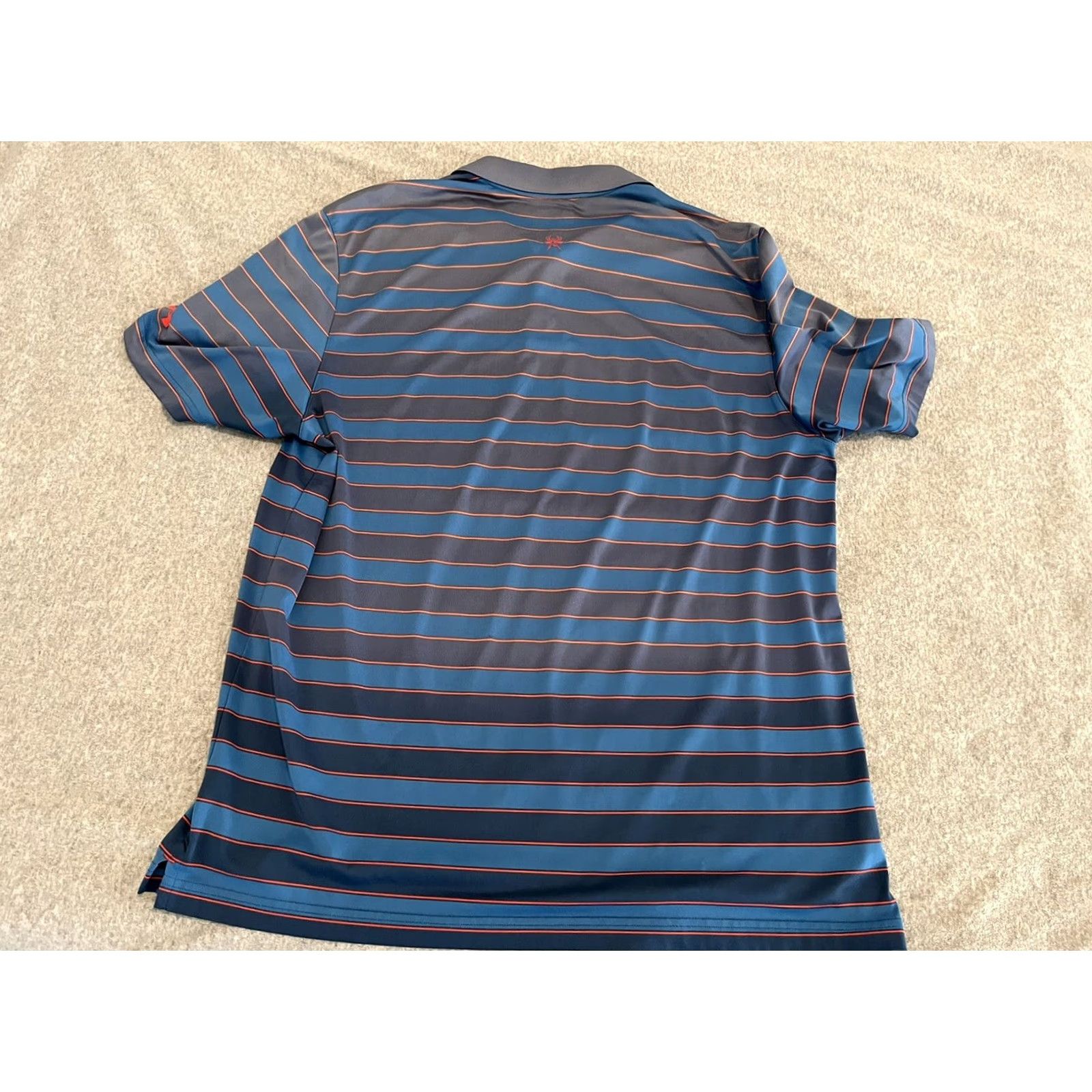 Under Armour Under Armour Polo Shirt Striped Kiahuna Golf Club Multicolor Blue Orange Gray XL Mens Regular Short Sleeve Collared Golf HeatGear Size US XL / EU 56 / 4 - 6 Thumbnail