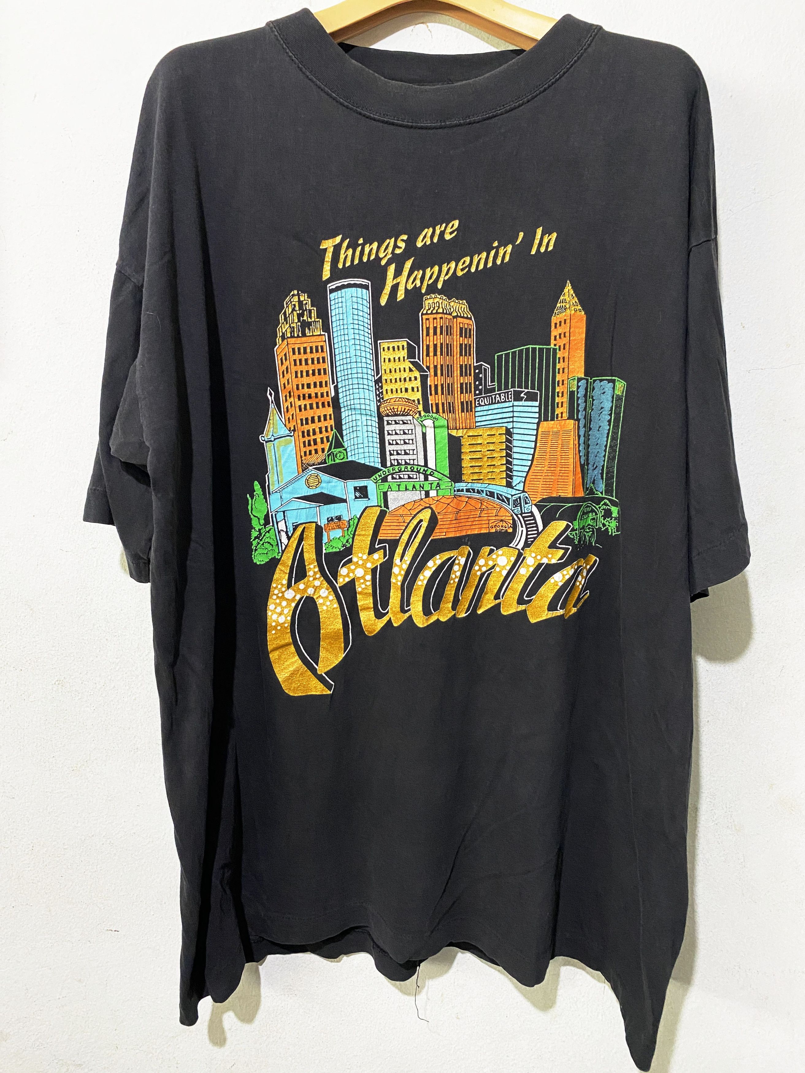 Vintage Vintage 90s Atlanta Shirt Size US XL / EU 56 / 4 - 1 Thumbnail