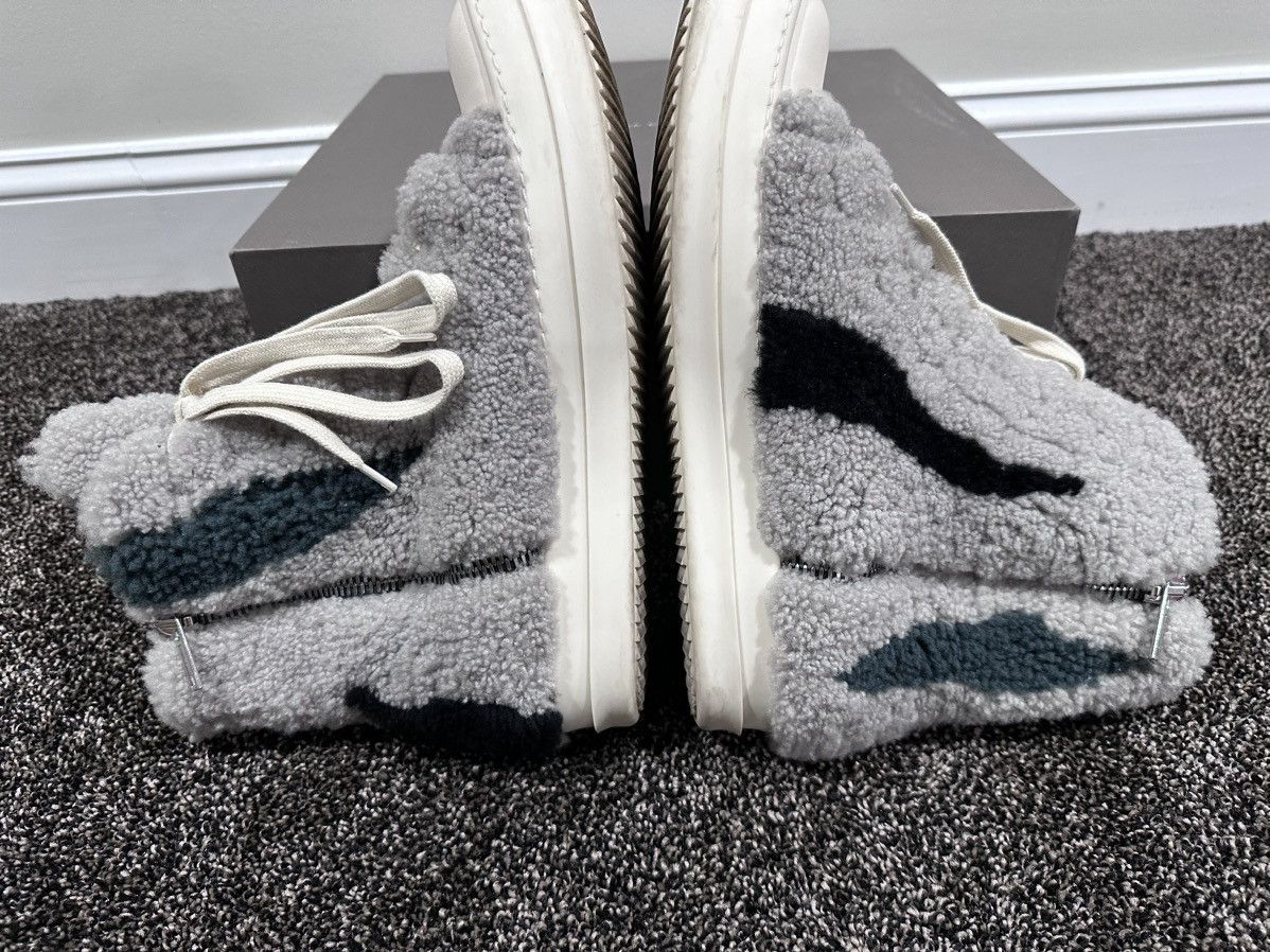 Rick Owens Rick Owens Strobe Shearling Pearl Zebra Ramone High Sneaker Size US 10 / EU 43 - 8 Thumbnail