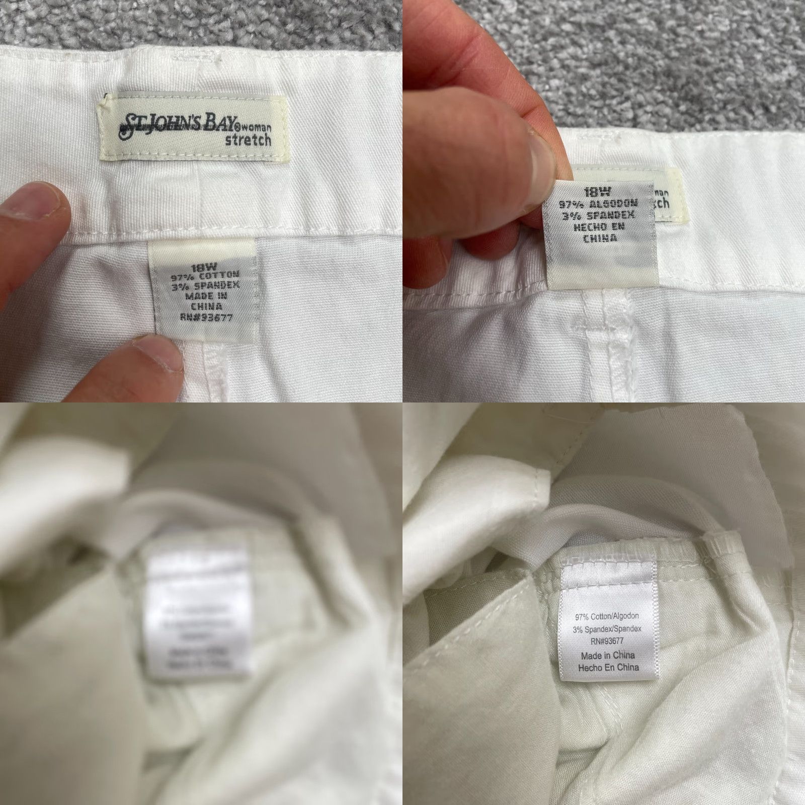 Vintage VINTAGE St. John's Bay Women's Capri Pants 18W Plus Cotton Spandex Casual Tapered Waist Summer Women's Size 40" / US 18 - 8 Thumbnail