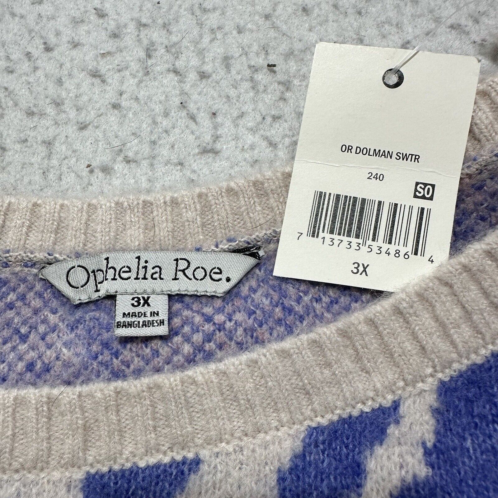 Other Ophelia Roe 3X Crewneck Pullover Sweater Heavyweight Pastel Size 3XL / US 20-22 - 3 Thumbnail