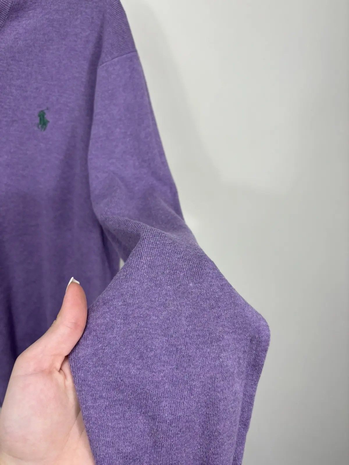 Polo Ralph Lauren × Ralph Lauren × Vintage Vintage Polo Ralph Lauren Men’s Pima Cotton V-Neck Sweater Size US S / EU 44-46 / 1 - 7 Thumbnail