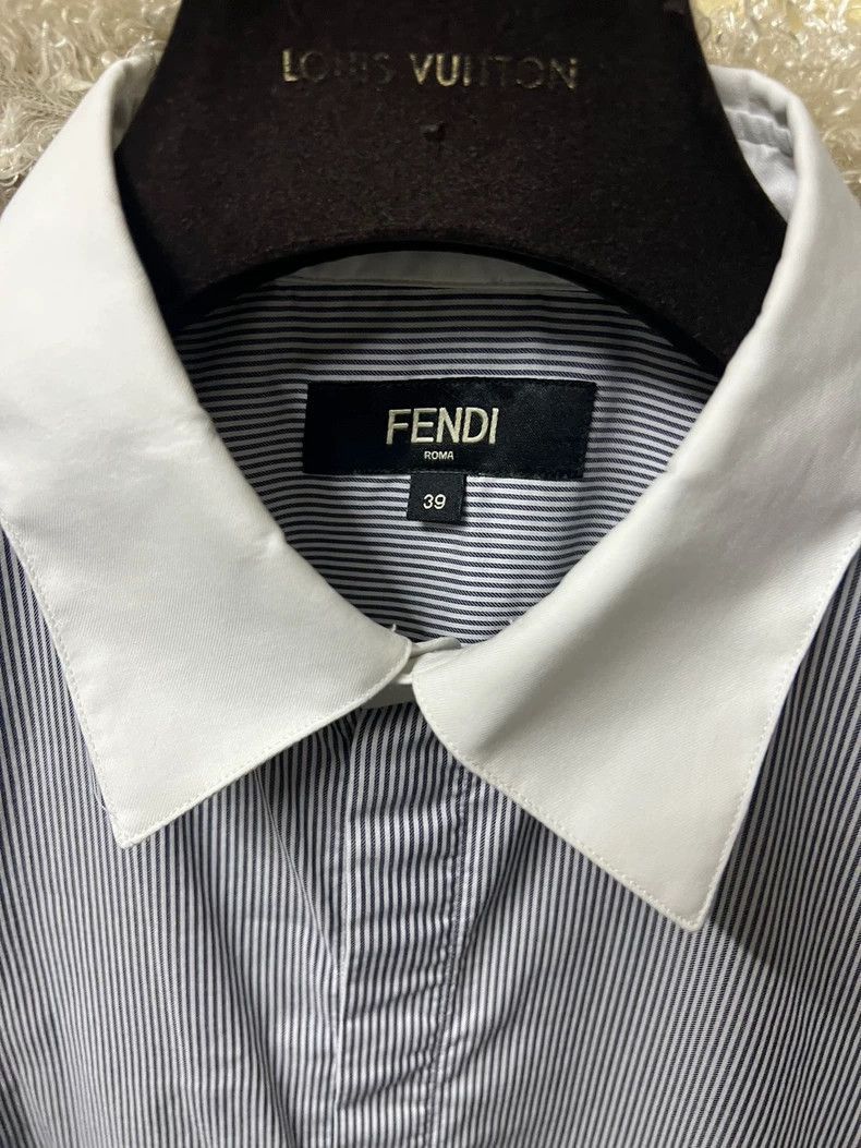 Fendi Fendi Men's Striped Long Sleeve Shirt-2508 Size US M / EU 48-50 / 2 - 5 Thumbnail