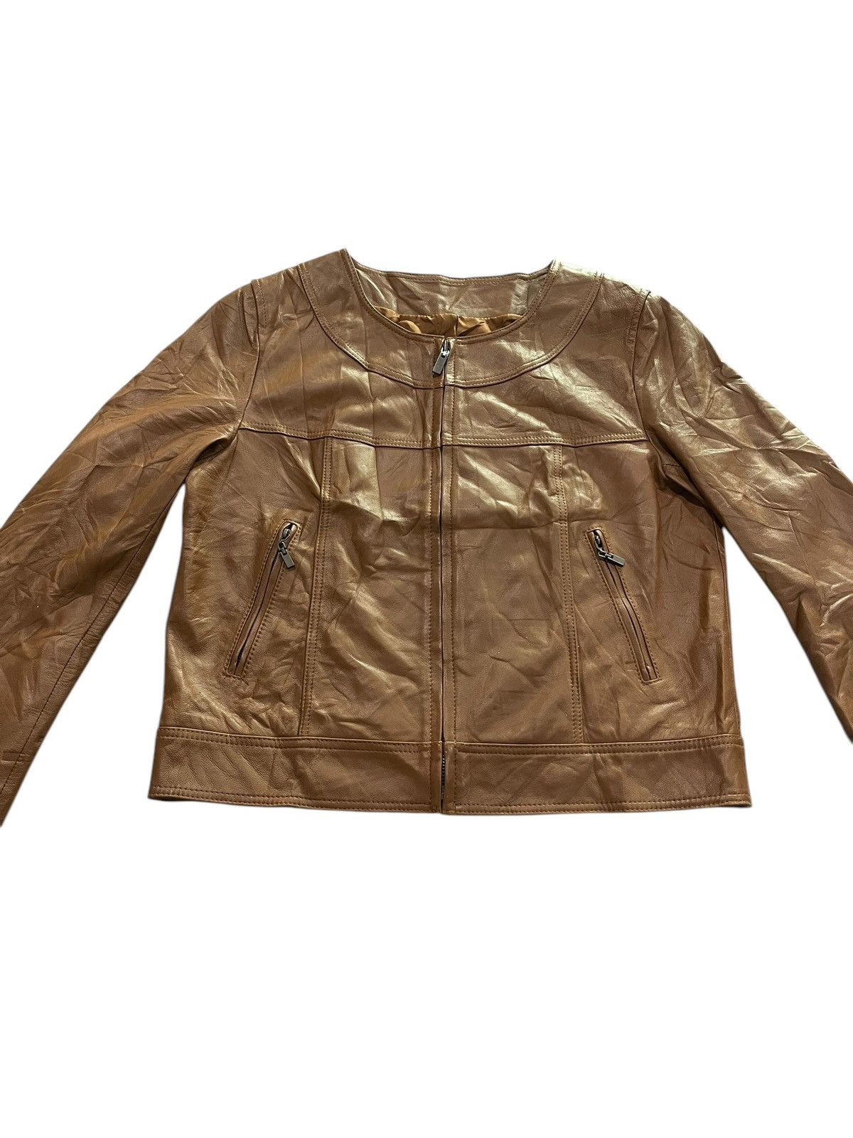 Genuine Leather × Vintage 🇮🇹 GENUINE LEATHER JACKET MADE IN ITALY Size L / US 10 / IT 46 - 1 Thumbnail