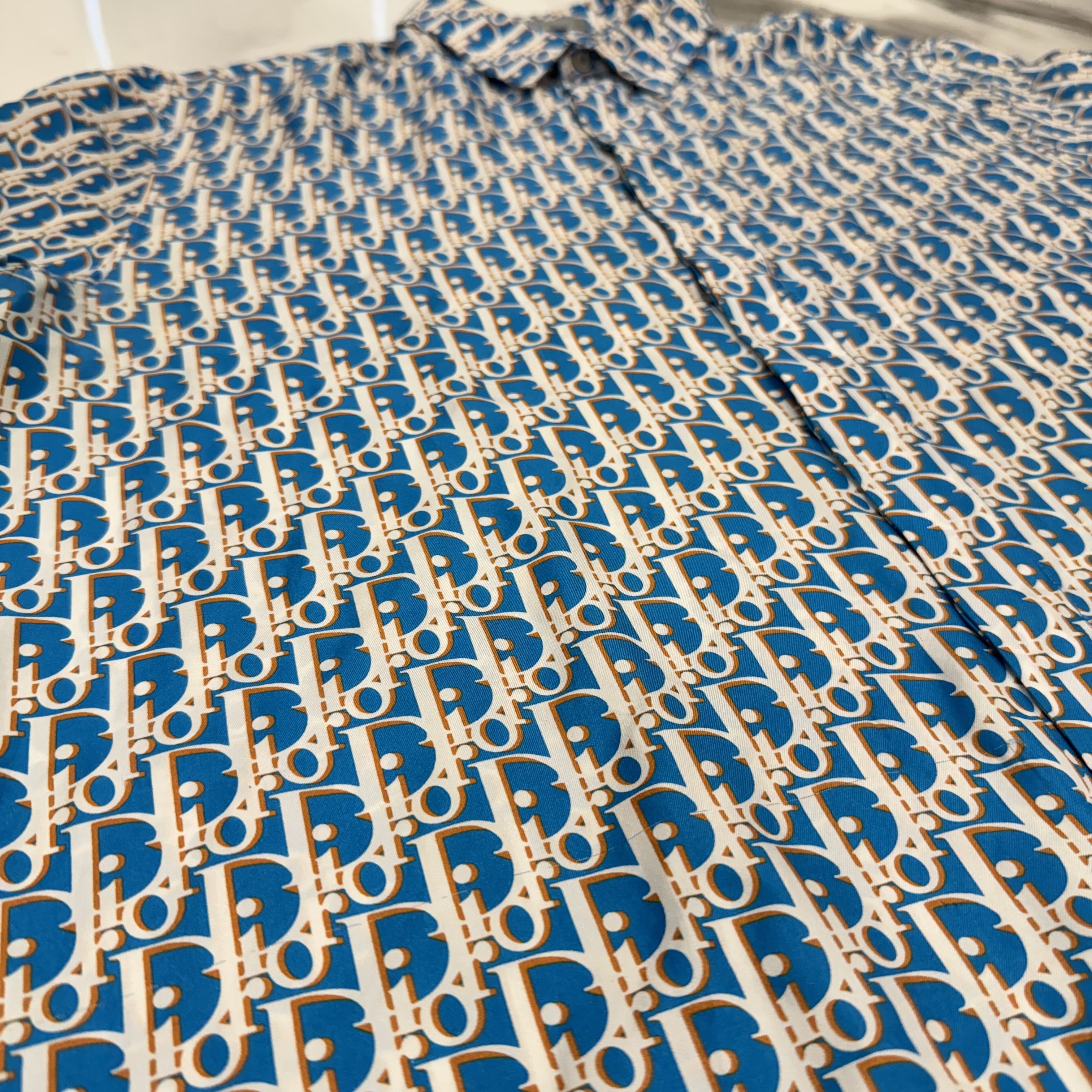 Dior DIOR OBLIQUE SILK SHIRT BLUE Size US L / EU 52-54 / 3 - 2 Thumbnail