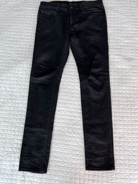 image of Saint Laurent Paris Saint Laurent Coated Black Denim D02 M/sk-Lw, Men's (Size 34)