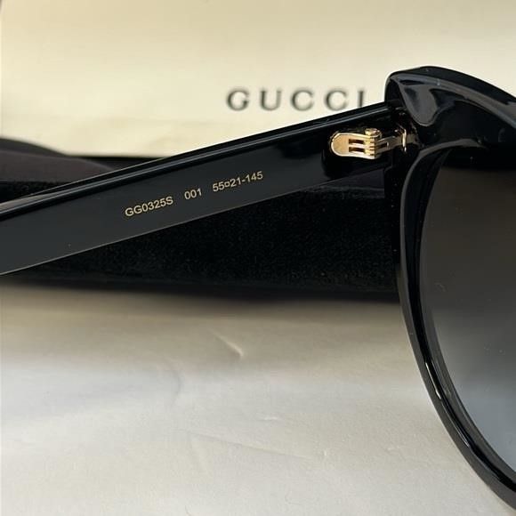 Gucci New Authentic Gucci Cat Eye Black/Grey 55 mm Women's Sunglas Size ONE SIZE - 7 Thumbnail