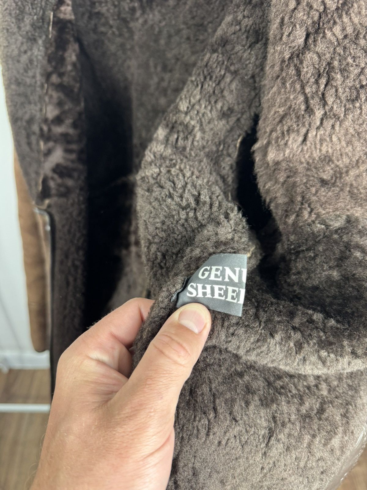 Other Vintage Women’s Genuine Sheepskin Shearling Leather Coat Size XL / US 12-14 / IT 48-50 - 8 Thumbnail
