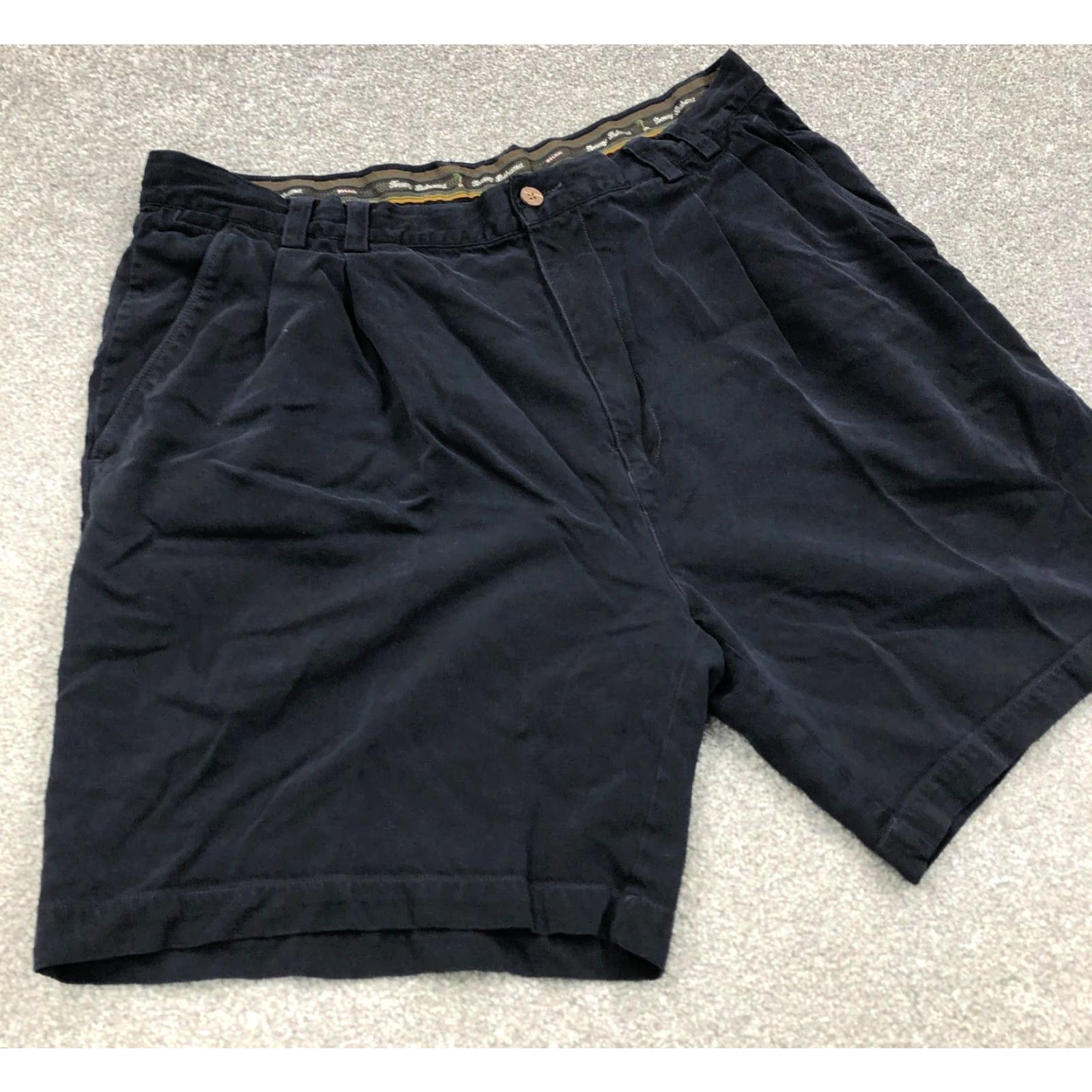 Tommy Bahama Tommy Bahama Chino Shorts Men 38 Navy Blue Twill Pleated Front Silk Beach Golf Shirt Casual Men's 38 Blue Chino Shorts Size US 38 / EU 54 - 3 Thumbnail