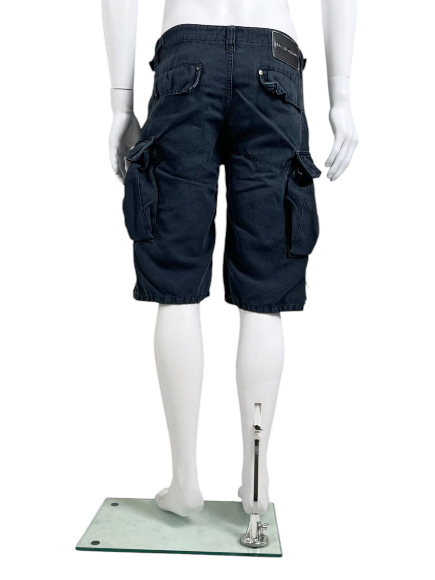 Emporio Armani 1990's Cargo Blue Shorts Size US 30 / EU 46 - 3 Thumbnail