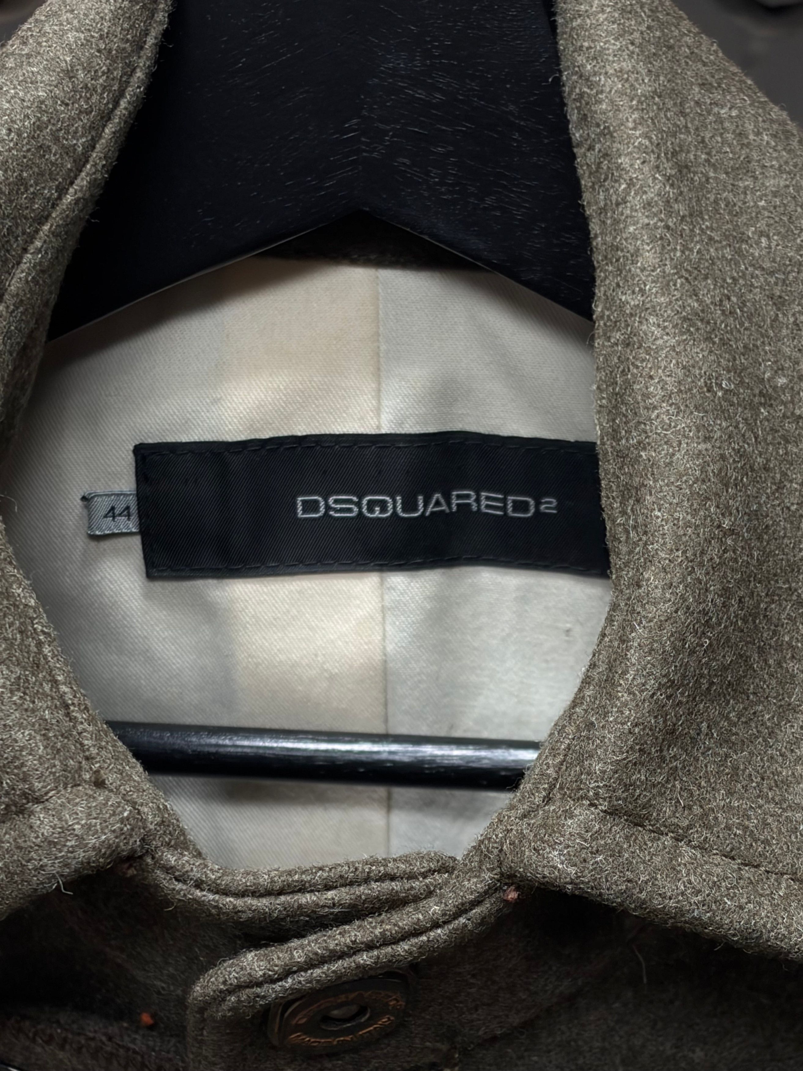 Dsquared2 2000s Dsquared2 Heavy Wool Military Green Coat Size US L / EU 52-54 / 3 - 3 Thumbnail