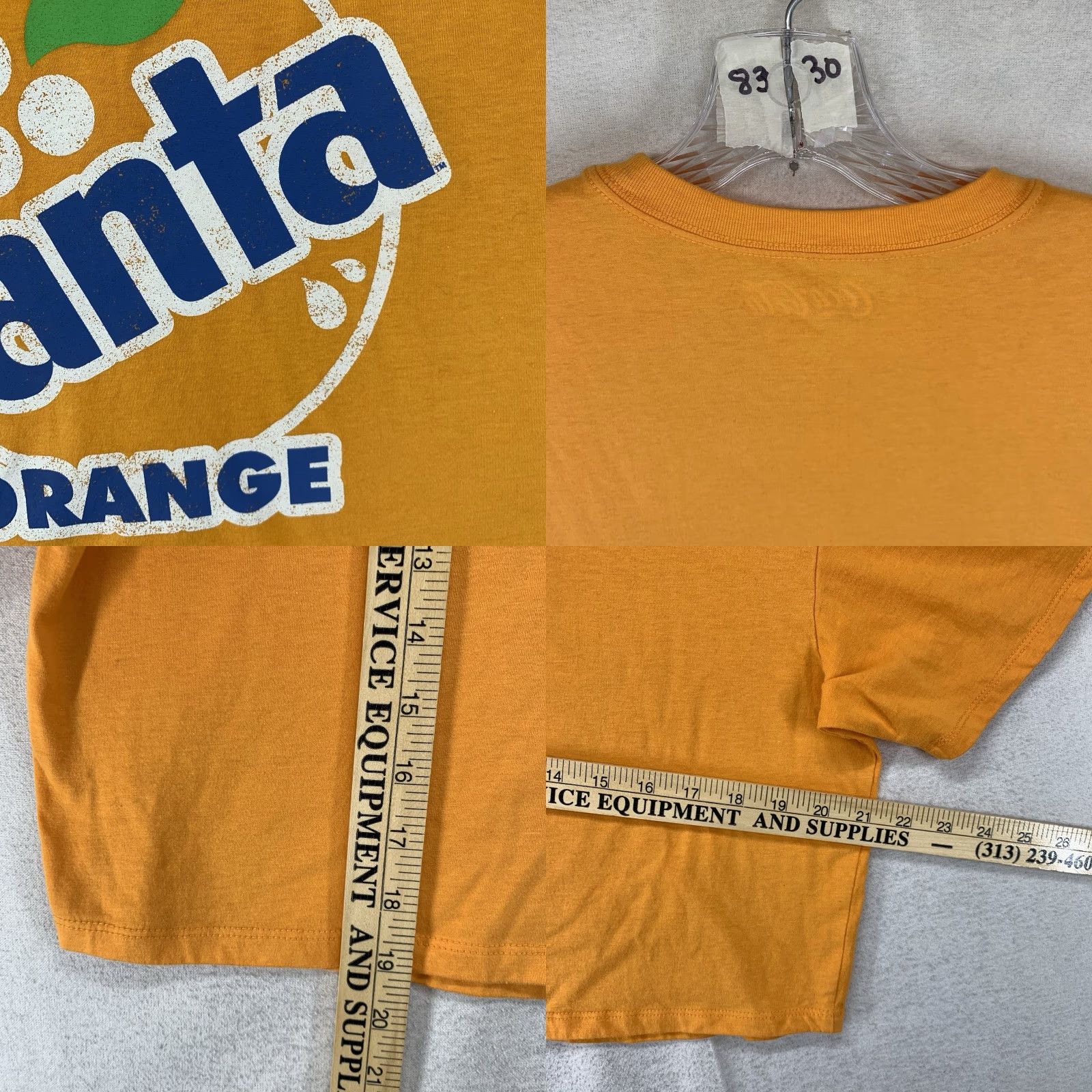 Vintage Women's Fanta Graphic Orange T Shirt Large Super Thin Lightweight Cropped Size L / US 10 / IT 46 - 8 Thumbnail