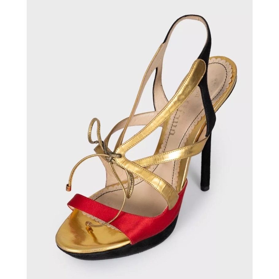 John Galliano John Galliano Suede & Leather Heels - Size 40 Size US 9 / IT 39 - 3 Thumbnail