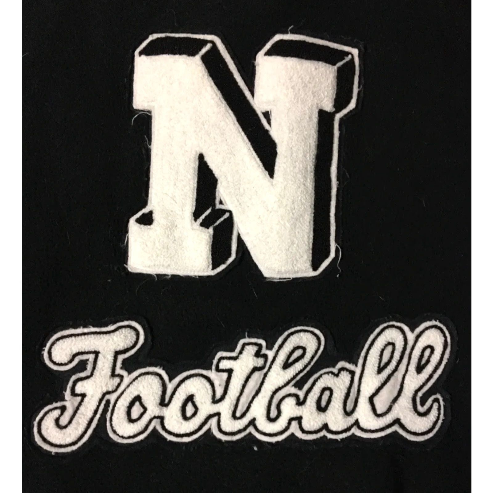 Vintage VINTAGE North Football Varsity 1/4 Zip Fleece Jacket XL USA Black Letterman 80s 90s Grunge School Sports Football Baseball Basketball Size US XL / EU 56 / 4 - 3 Thumbnail