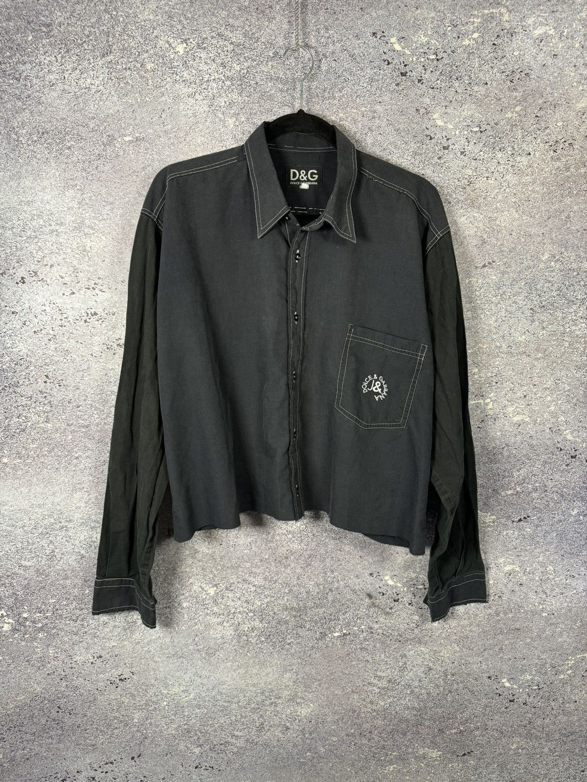 Dolce & Gabbana × Vintage Vintage Dolce Gabbana Shirt Black/Blue Top Woman Large Size L / US 10 / IT 46 - 1 Thumbnail