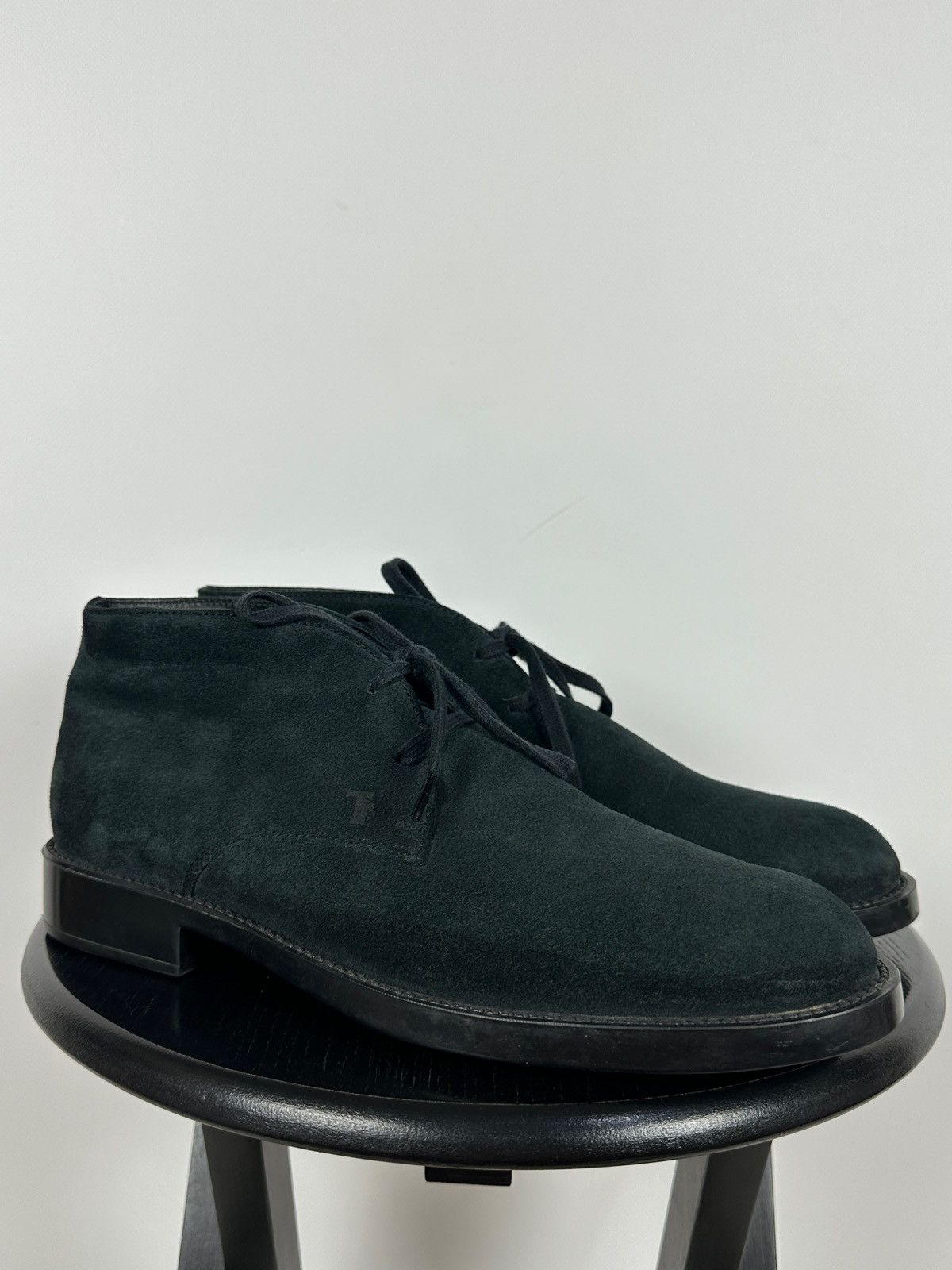 Tod's Tod’s Blue Suede Ankle Desert Lace Up Boots Size US 9.5 / EU 42-43 - 11 Thumbnail