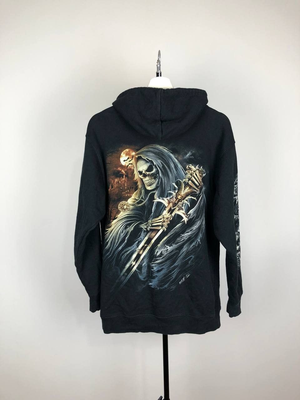 Other Wild Zip Hoodie Skeleton Satan Death Jacket size L Size US L / EU 52-54 / 3 - 8 Thumbnail