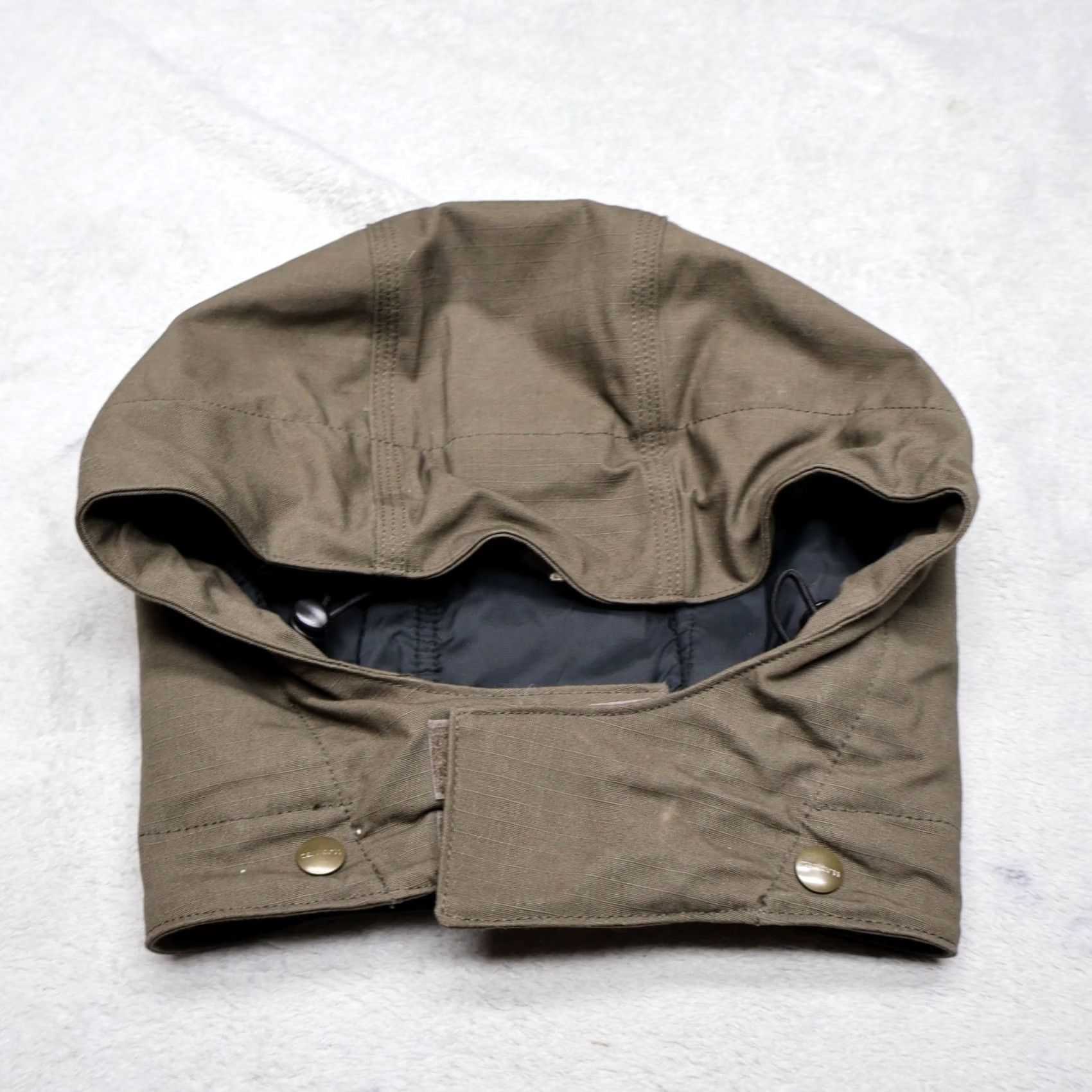 Carhartt VINTAGE Carhartt Hood Detachable Snap On Hood Men One Size Brown Ripstop Canvas Workwear Hood Size ONE SIZE - 2 Thumbnail