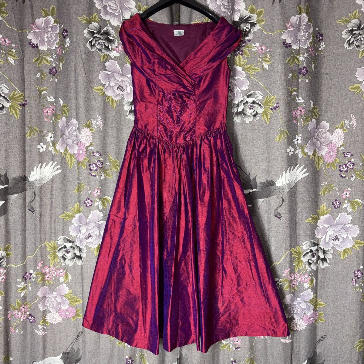 Laura Ashley Vintage 1980s Laura Ashley Silk Ballgown Dress Pink Size XL / US 12-14 / IT 48-50 - 1 Thumbnail