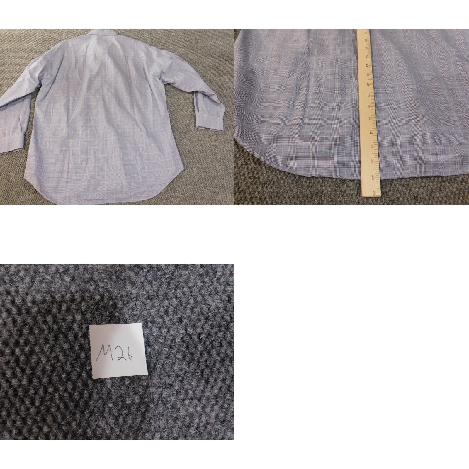David Donahue david donahue dress shirt 17 34/35 purple mens plaid button up formal Size 46R - 8 Thumbnail