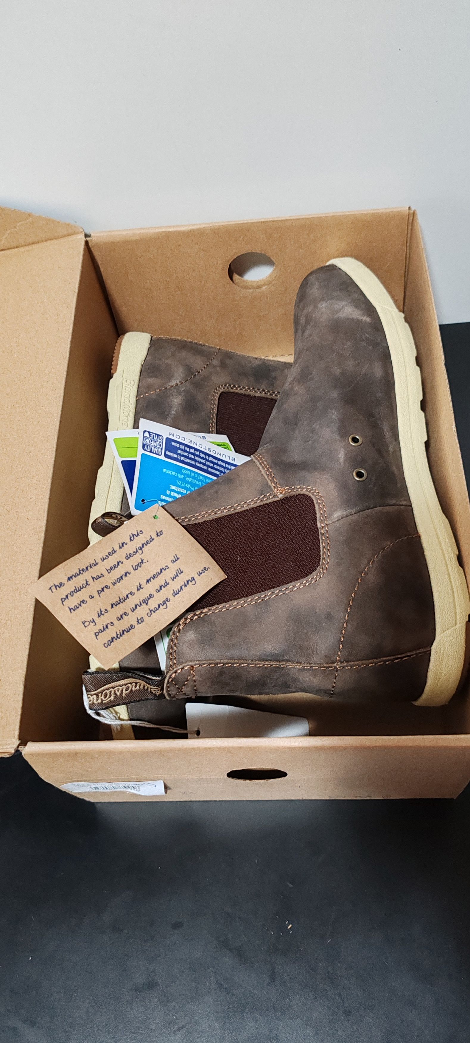 Blundstone Bootes Chelsea Blundstone/Rusti en Cuir Marron Tg:43,5 Size US 9.5 / IT 39.5 - 13 Thumbnail