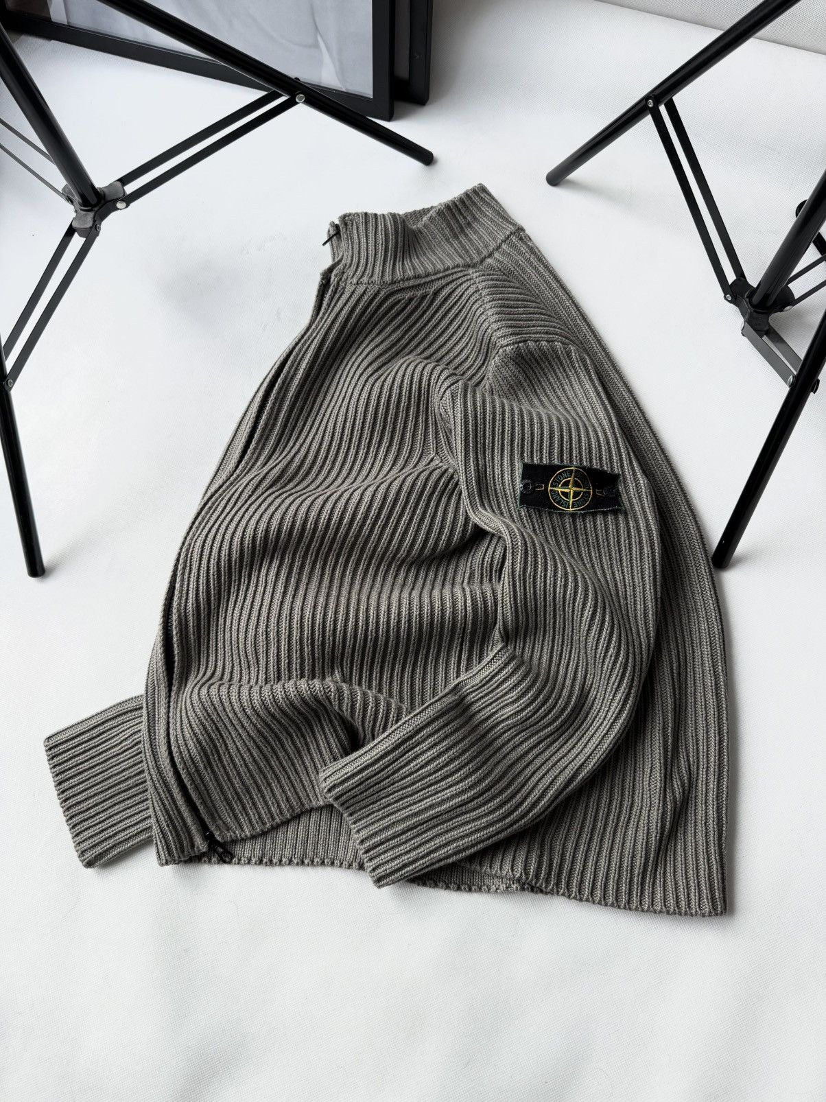 Vintage Stone island Knitwear Zip Up Sweater