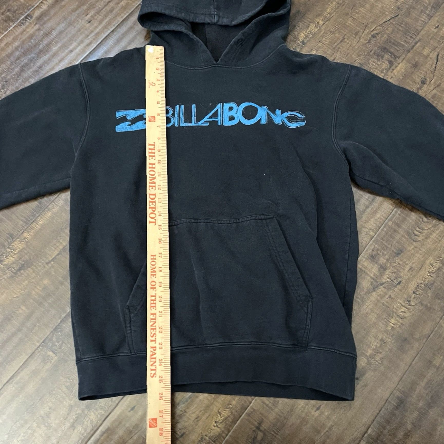 Billabong VINTAGE Billabong Mens Large Hoodie 90s Grunge Surf Logo Blue Black Sweatshirt Pullover Size US L / EU 52-54 / 3 - 4 Thumbnail
