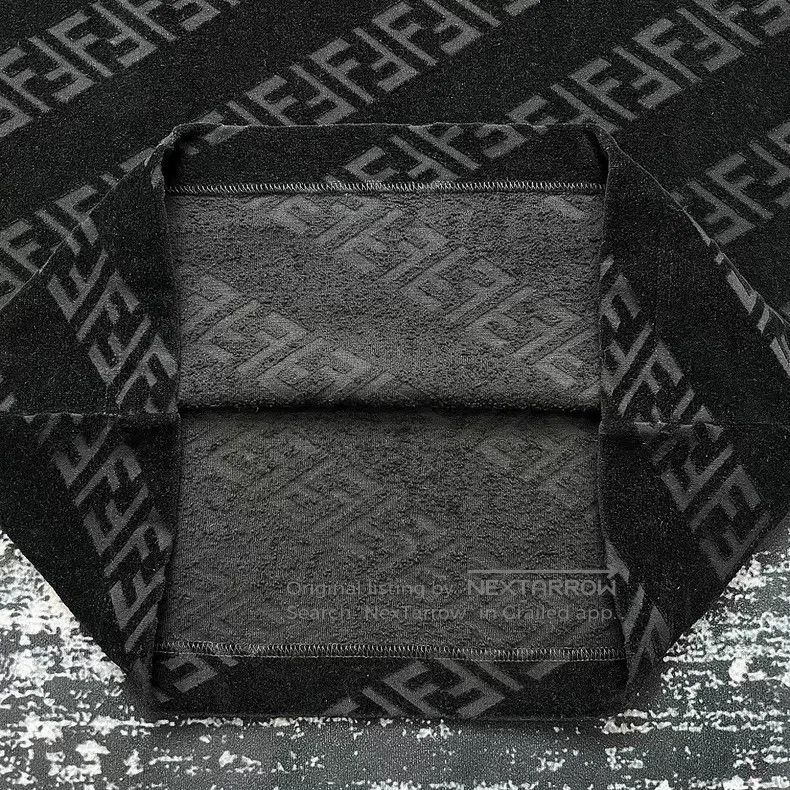 Fendi Fendi Black FF Monogram Printed Flock Short Sleeve T-Shirt Size US M / EU 48-50 / 2 - 4 Thumbnail