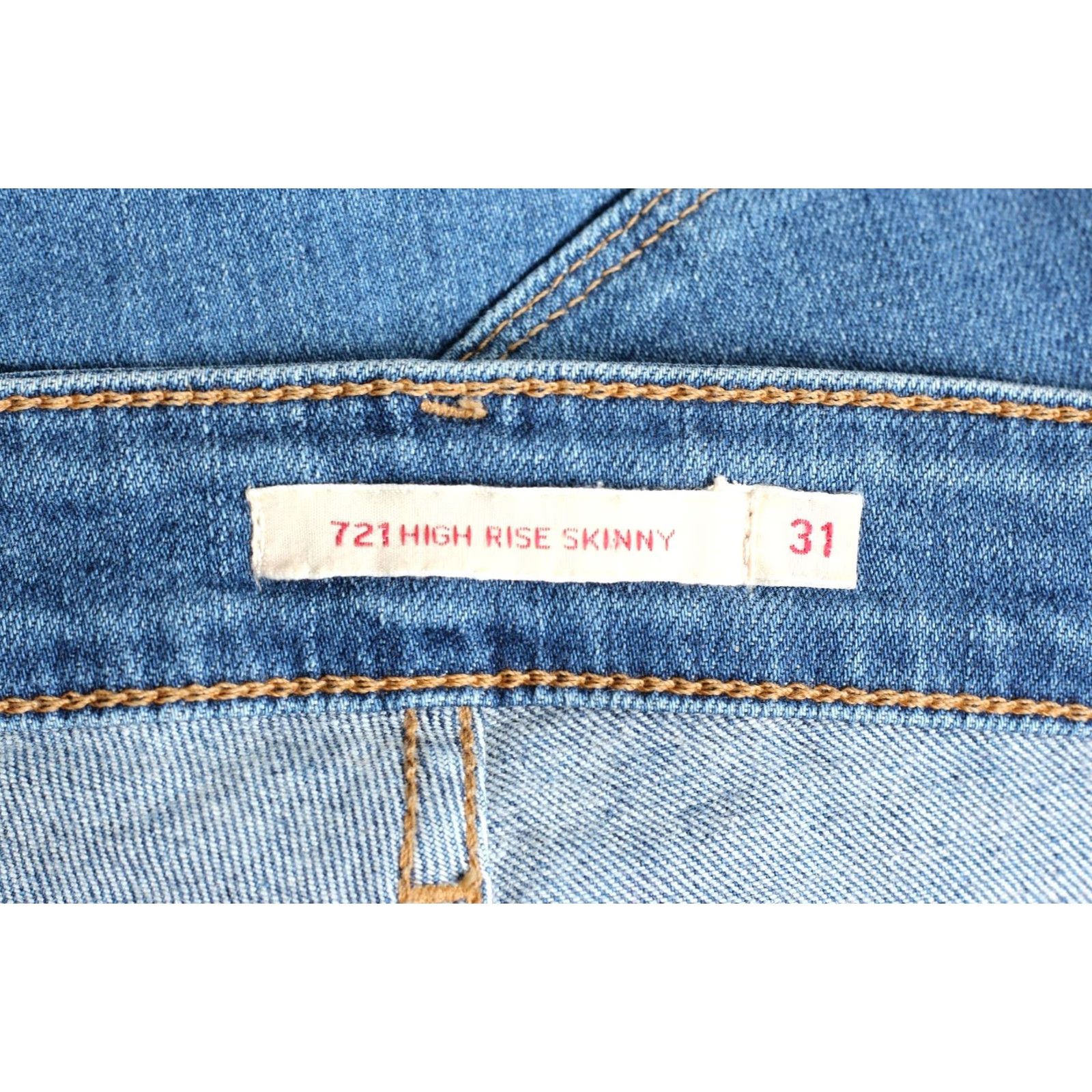 Levi's LEVI’S 721 HIGH RISE SKINNY PREMIUM Stretch Jeans Women W31 L32 DZ7168 Jeans Size 24" / US 00 / IT 34 - 7 Thumbnail