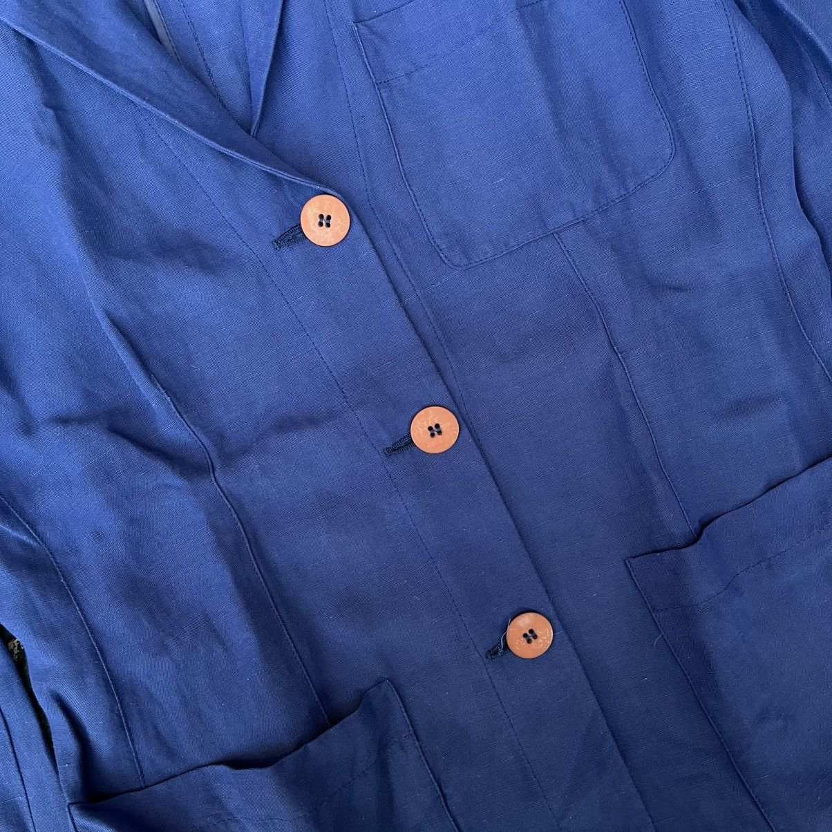 Emporio Armani Vintage Emporio Armani Linen Chore Jacket Size US M / EU 48-50 / 2 - 6 Thumbnail