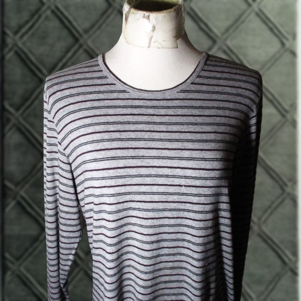 Vintage L.L. BEAN Gray Viscose Stretch Long Sleeve Top Women's Size L Reg. Size L / US 10 / IT 46 - 1 Thumbnail