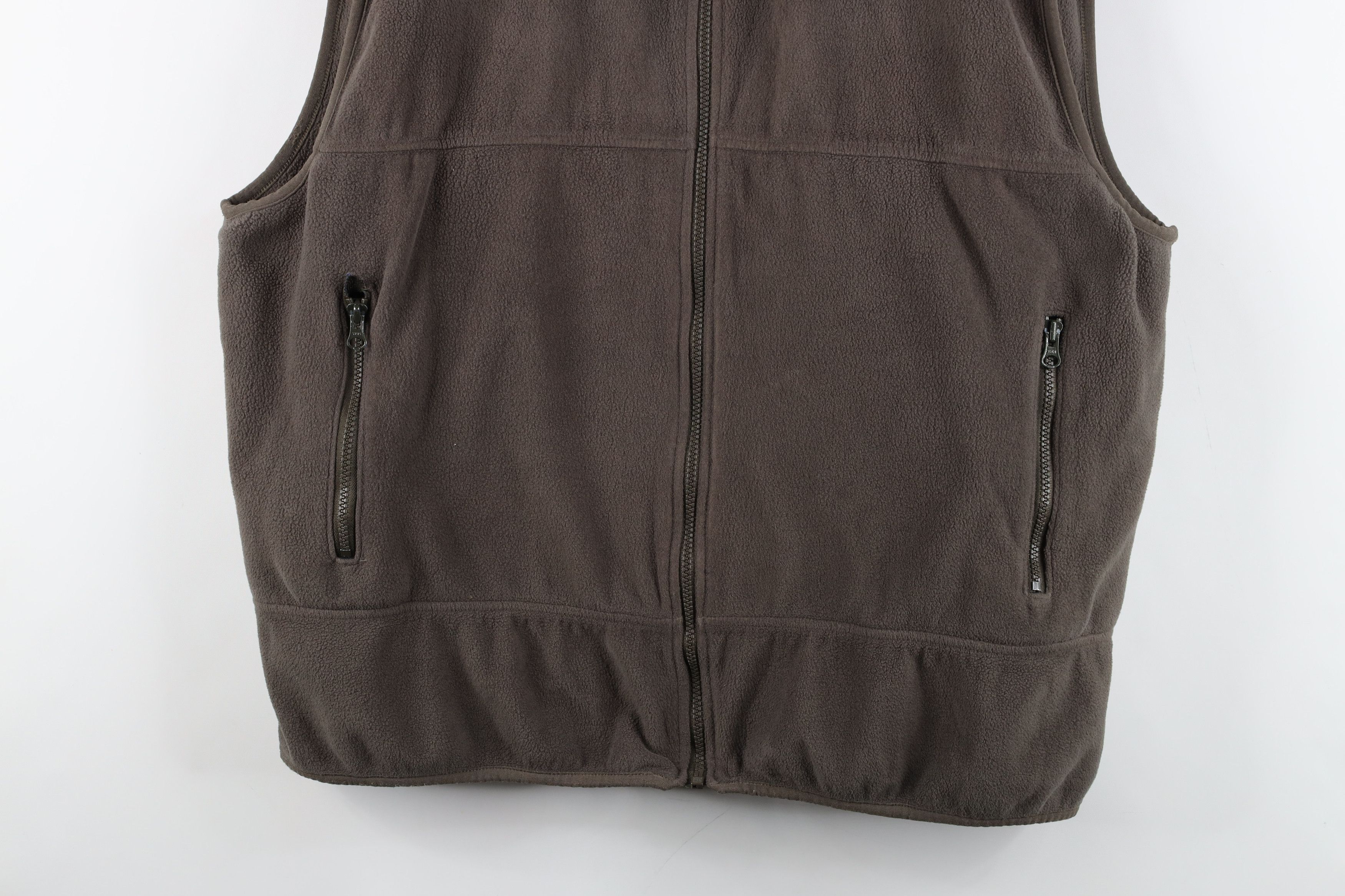 Lands' End × Vintage Vintage 90s Lands End Full Zip Fleece Vest Jacket Gray USA Size US XL / EU 56 / 4 - 3 Thumbnail