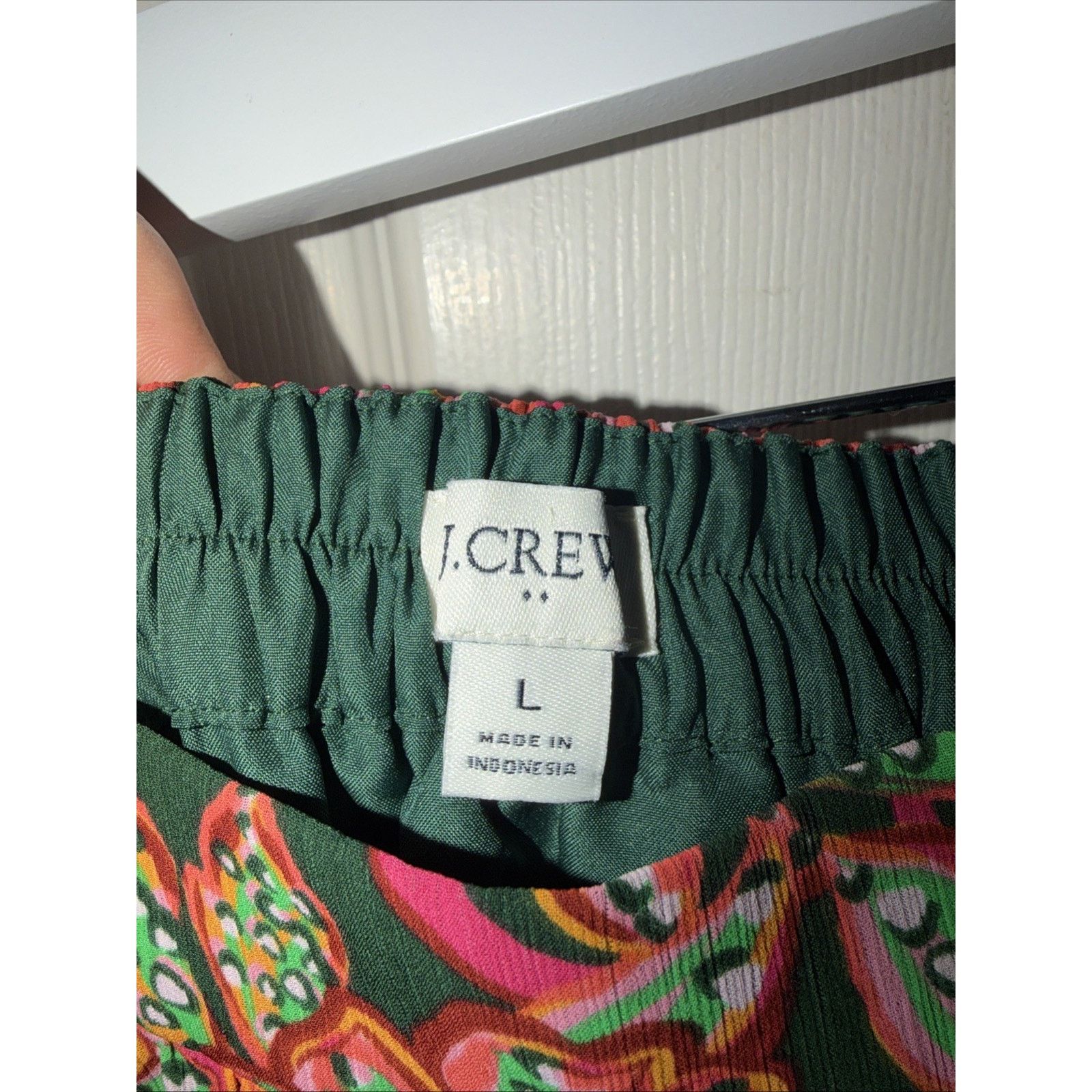 J.Crew J.Crew Ruffle Skirt Women's Size Large Orange Pink Floral Size 30" / US 8 / IT 44 - 4 Thumbnail