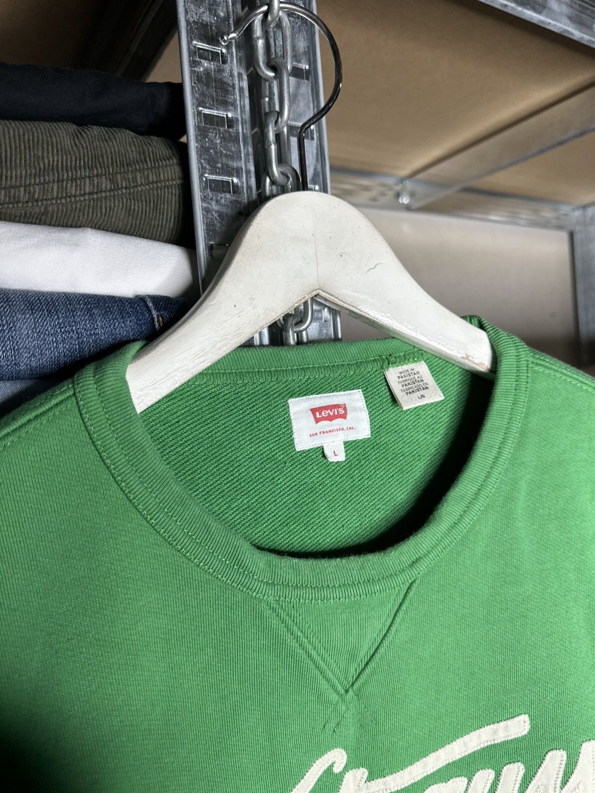 Levi's Levi’s Green Sweatshirt Crewneck Big Embroidered Logo Size US L / EU 52-54 / 3 - 6 Thumbnail