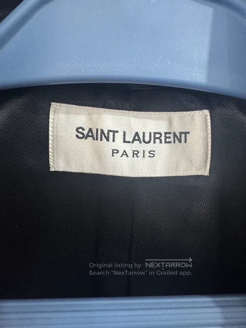 Saint Laurent Paris Saint Laurent Paris Double Breasted Gold Button Wool Coat Size US L / EU 52-54 / 3 - 4 Thumbnail