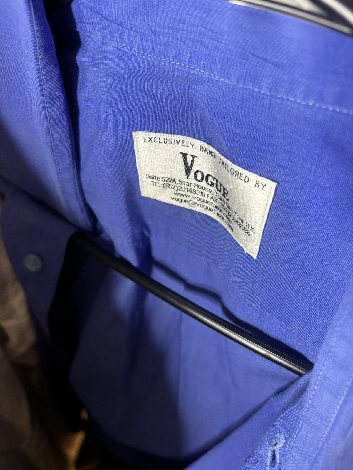 Vogue Vogue Cobalt Blue Tailored Shirt Size US M / EU 48-50 / 2 - 2 Thumbnail