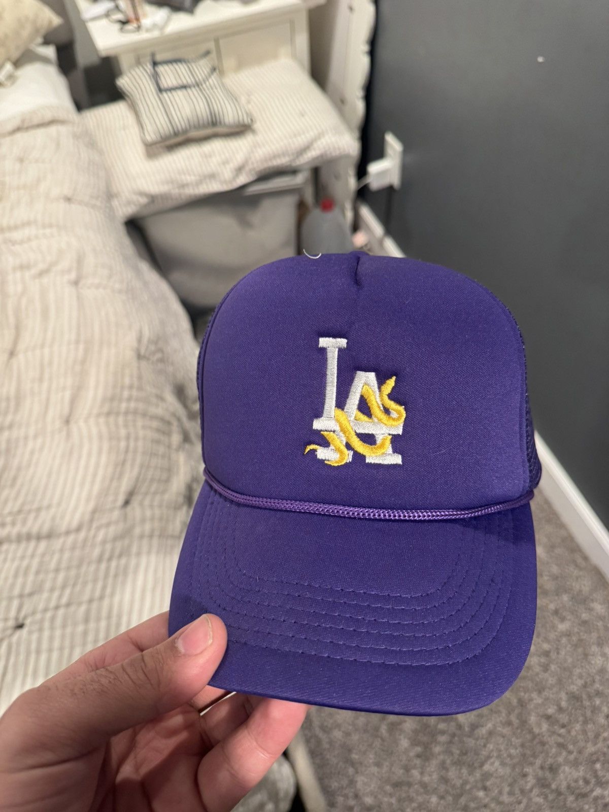 NBA Lakers Trucker Adjustable Hat Size ONE SIZE - 1 Thumbnail