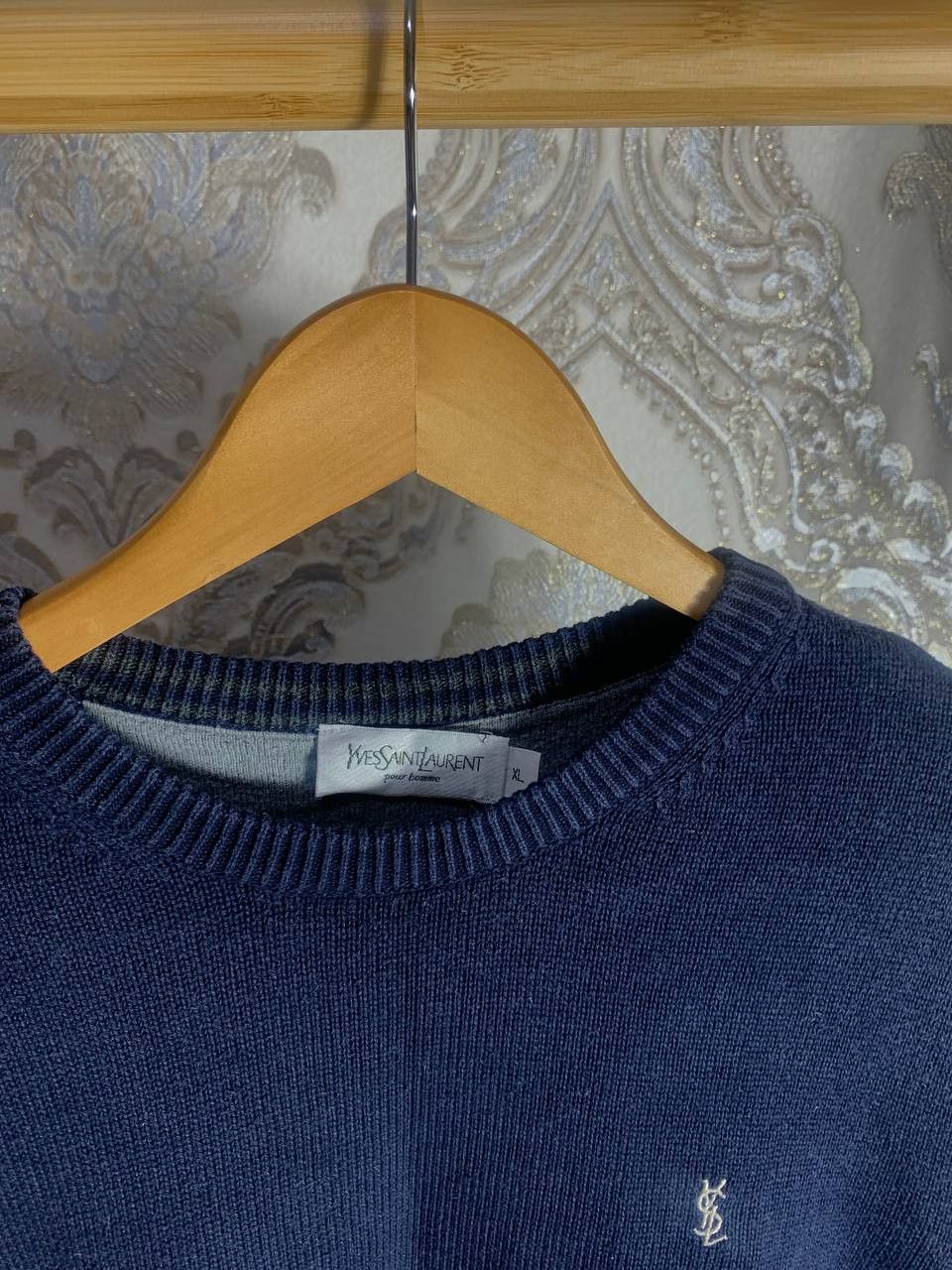 Saint Laurent Paris Vintage Yves Saint Laurent Sweater Retro Designer Knit 90s Size US XL / EU 56 / 4 - 4 Thumbnail