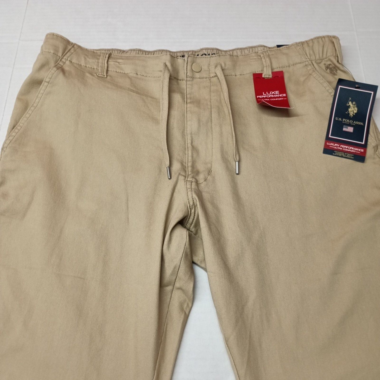 U.S. Polo Assn. U.S Polo Assn. Comfort Waist Pants Mens 2XL Beige Button Zip Size US 40 / EU 56 - 5 Thumbnail