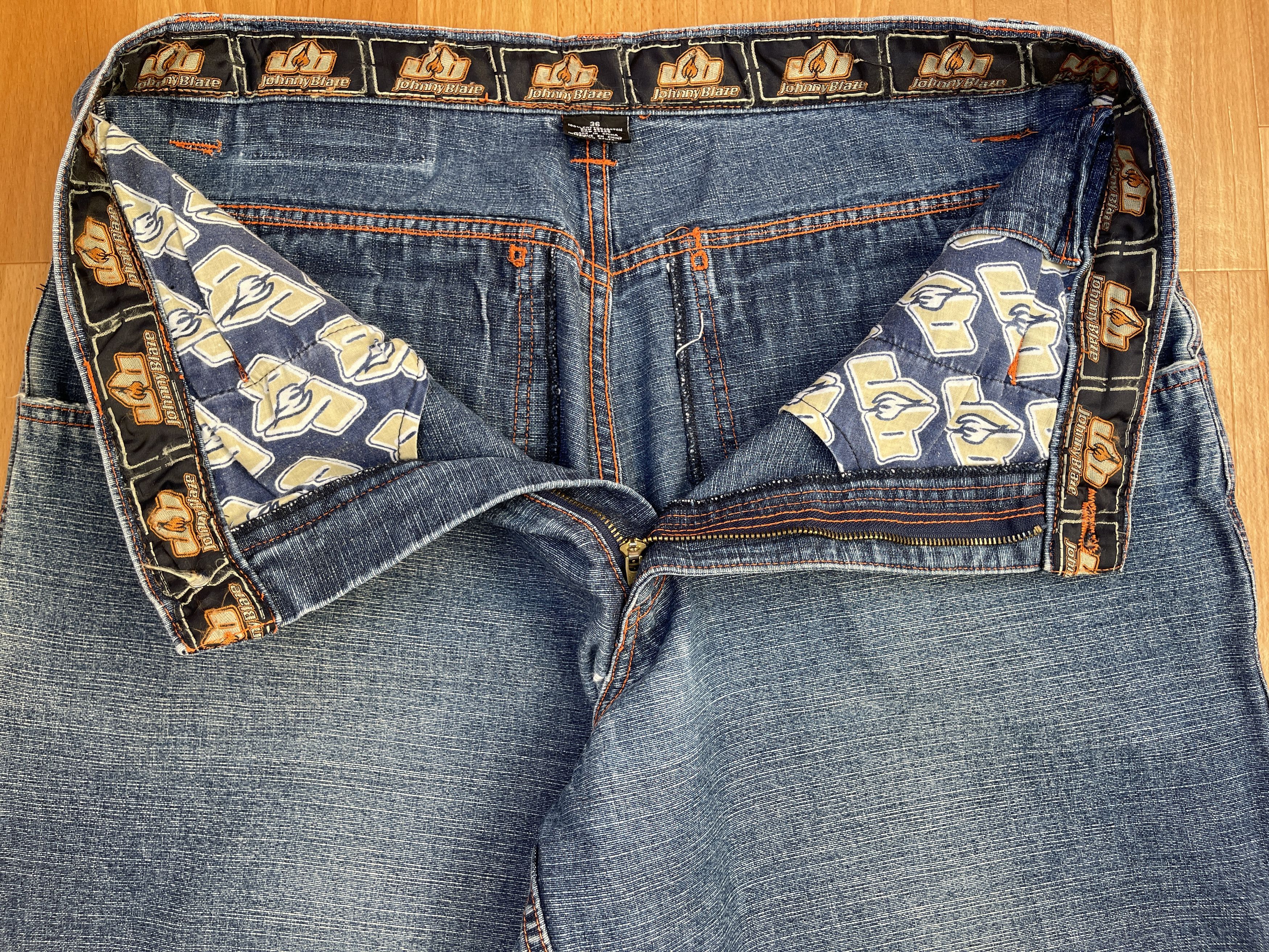 Wu-Tang Clan Johnny Blaze jeans, Wu Wear, vintage hip hop baggy, 90s 36 Size US 36 / EU 52 - 12 Thumbnail