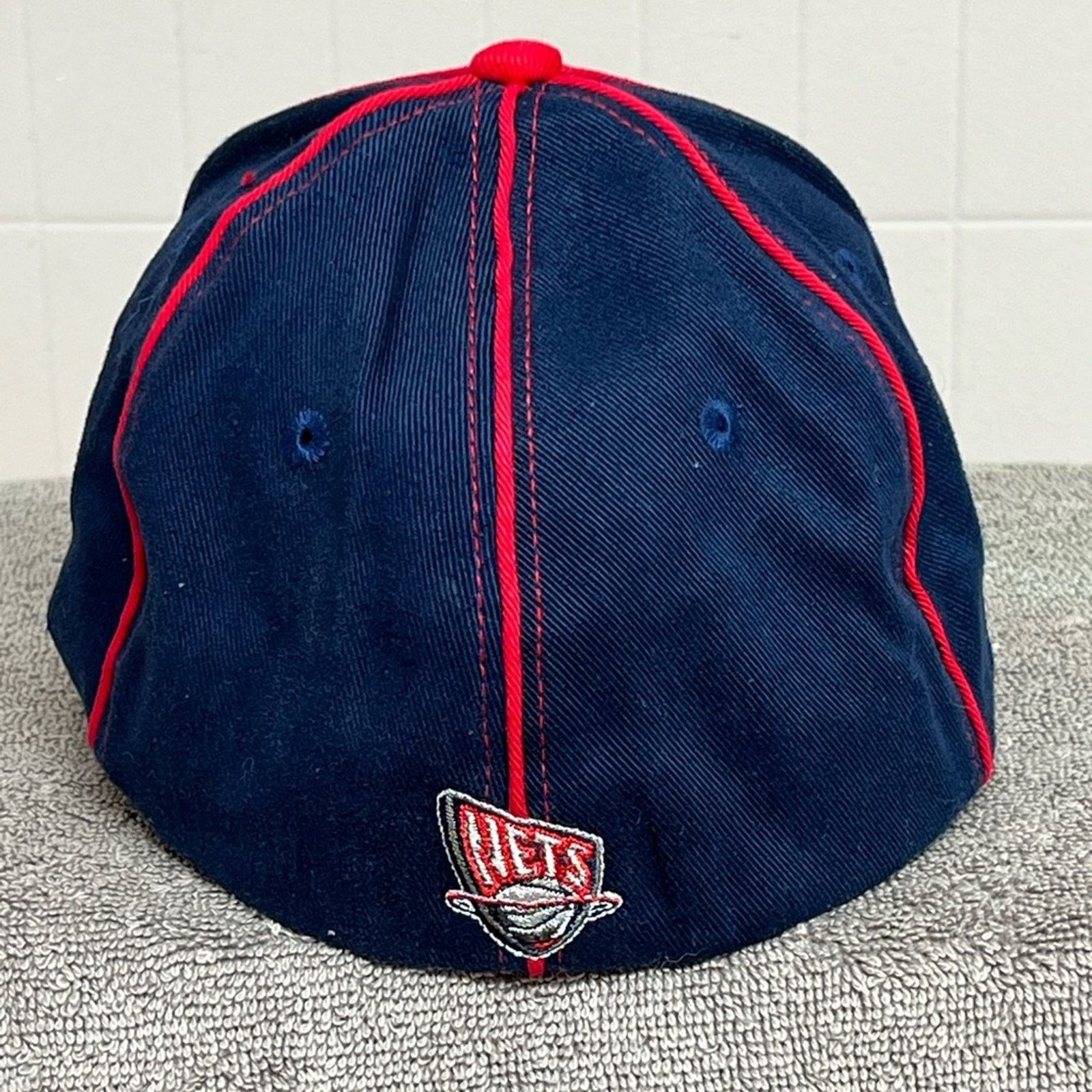 Reebok New Jersey Nets Vtg 90s Fitted Hat Cap All Over Print NWT Size ONE SIZE - 3 Thumbnail